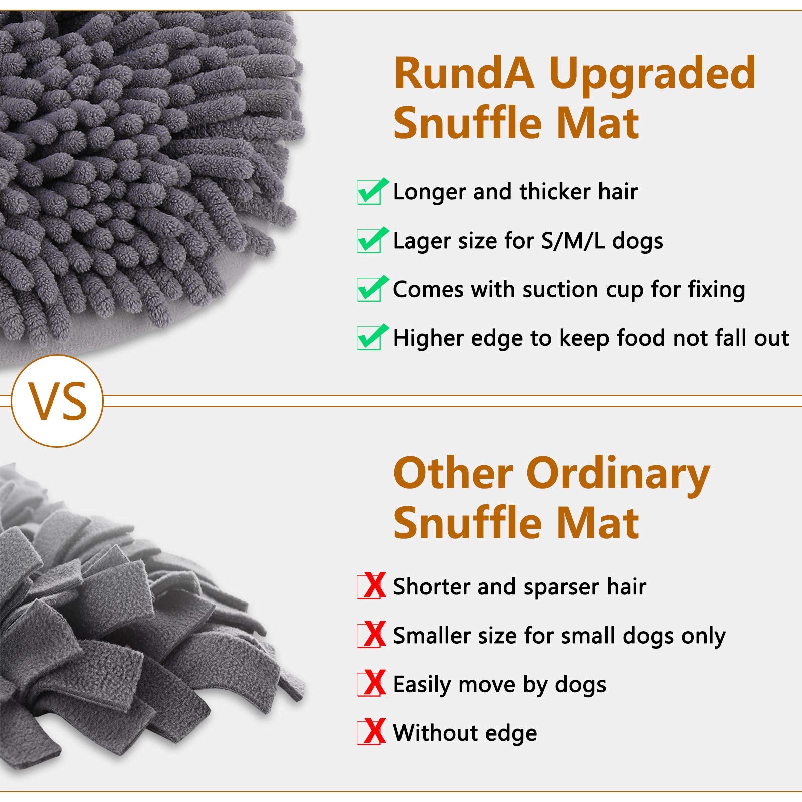 Snuffle Mat for Dogs, 17'' x 21'' Dog Sniffing Interactive Feeding Game Boredom, Puzzle Toys Encourages Natural Foraging Skills