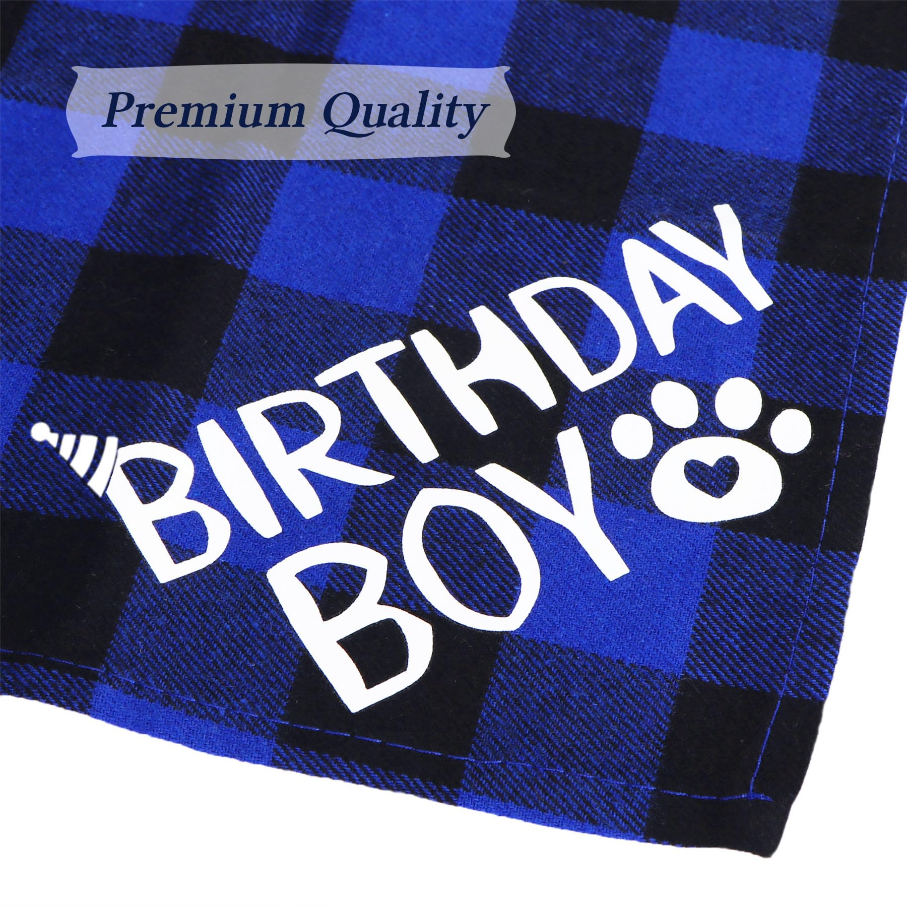 Stmk Dog Birthday Bandana, Multi Sizes Dog Birthday Boy Bandana For Small Medium Large Dogs Pets (X-Large, Blue)