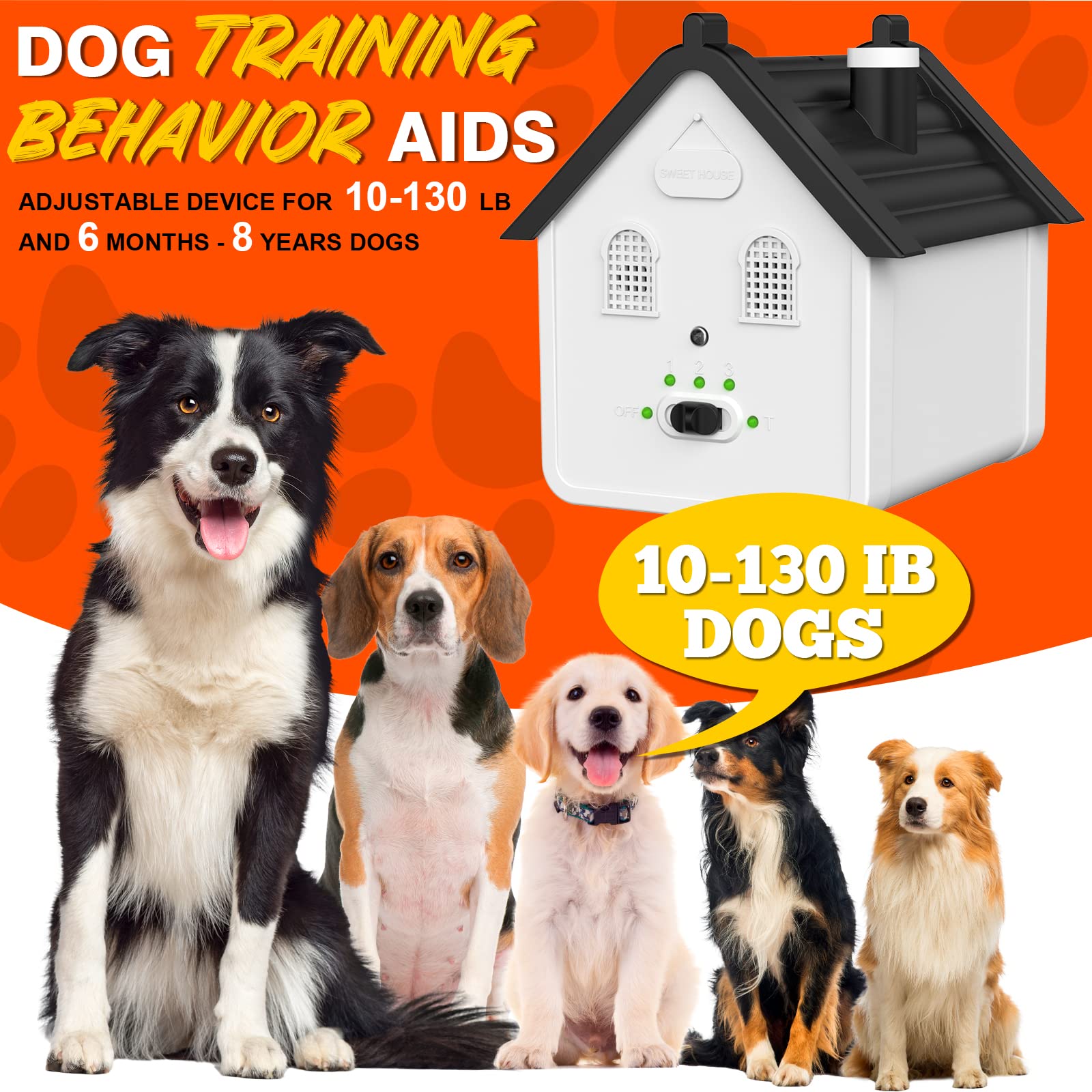 2-In-1 Anti Barking Device, Ultrasonic Dog Barking Deterrent Devices Safe For Dogs, Dog Barking Control Devices Up To 50 Ft Rang