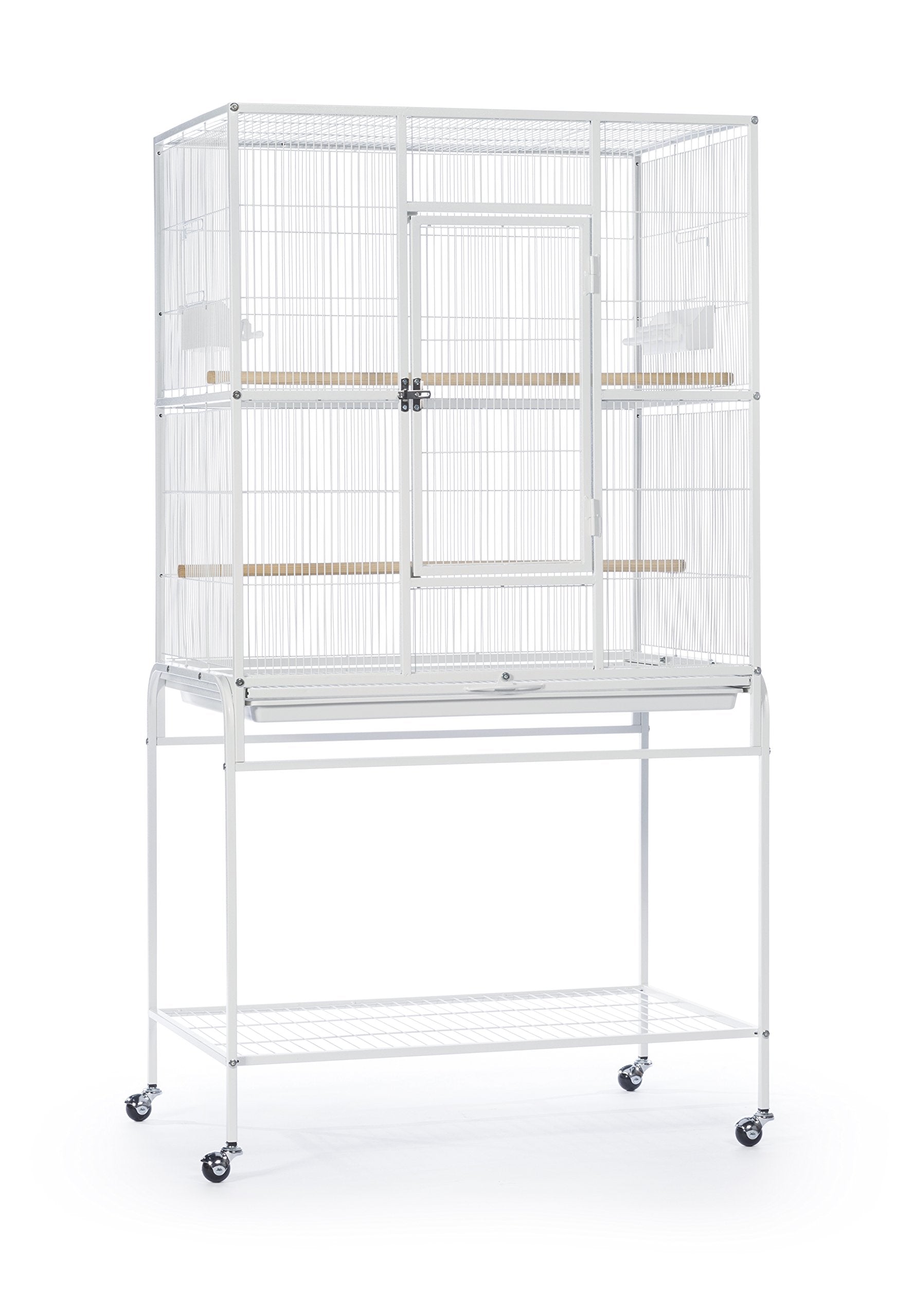 Prevue Pet Products Wrought Iron Flight Cage with Rolling Stand - Ideal for Parakeets, Cockatiels, Finches, Lovebirds, & Canarie
