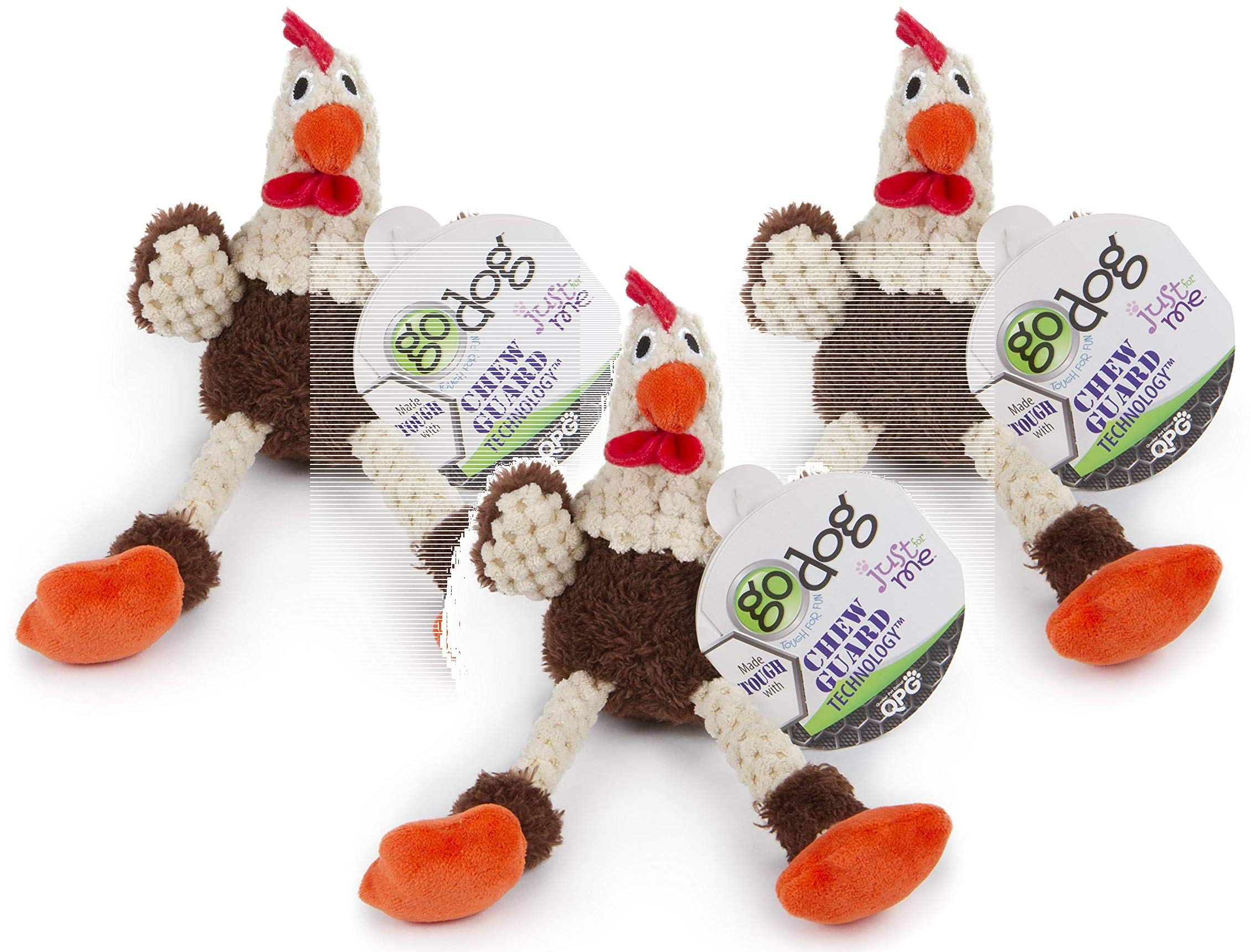 Godog 3 Pack Of Just Me Skinny Brown Rooster Brown, Small