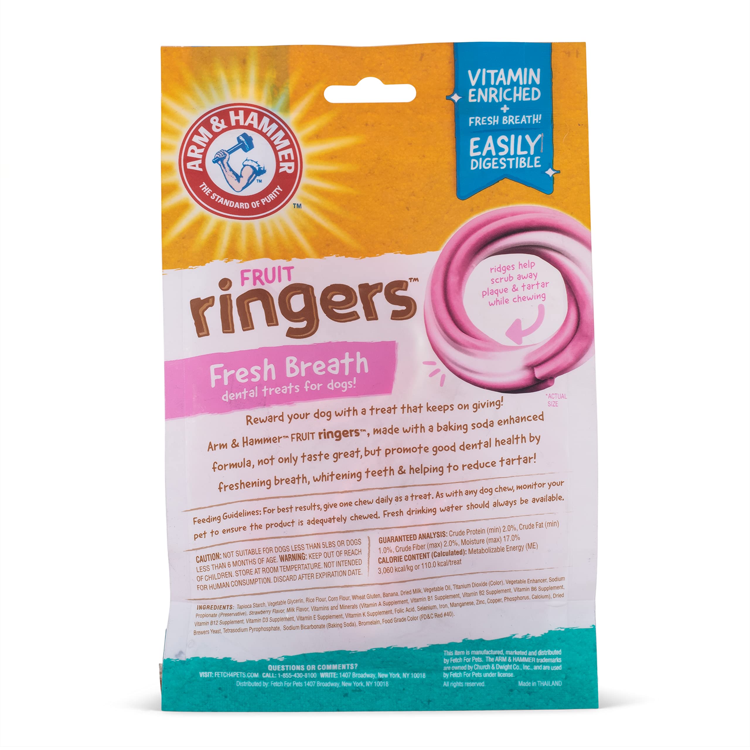 Arm & Hammer for Pets Smoothies Dental Treats for Dogs with Baking Soda and Calcium, Help Fight Bad Breath, Plaque & Tartar With