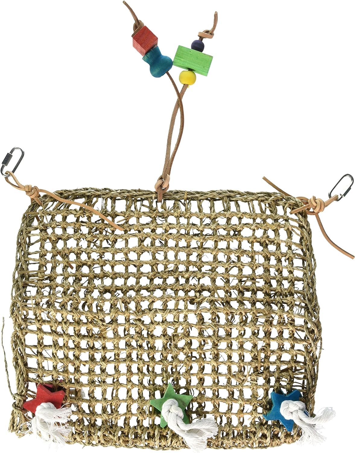 Penn-Plax Bird-Life Naturally Weaved Seagrass Mat For Birds – Great For Playing, Climbing, And Exercising – Cotton Ropes & Wood Toys