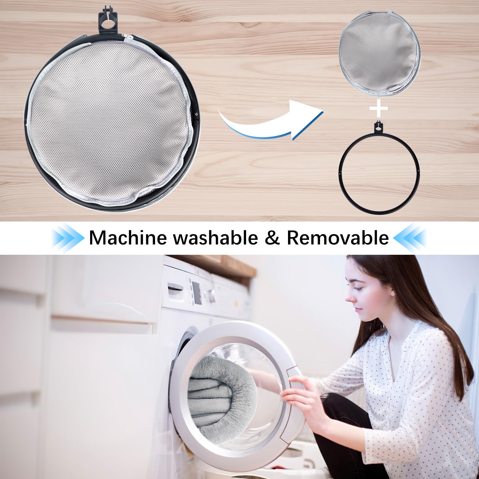 Cuipingoo Cat Bed For Desk - 360 Rotating & Adjustable, Supports Up To 40Lbs, Removable & Washable, Nest Bed Attachment Round Ca