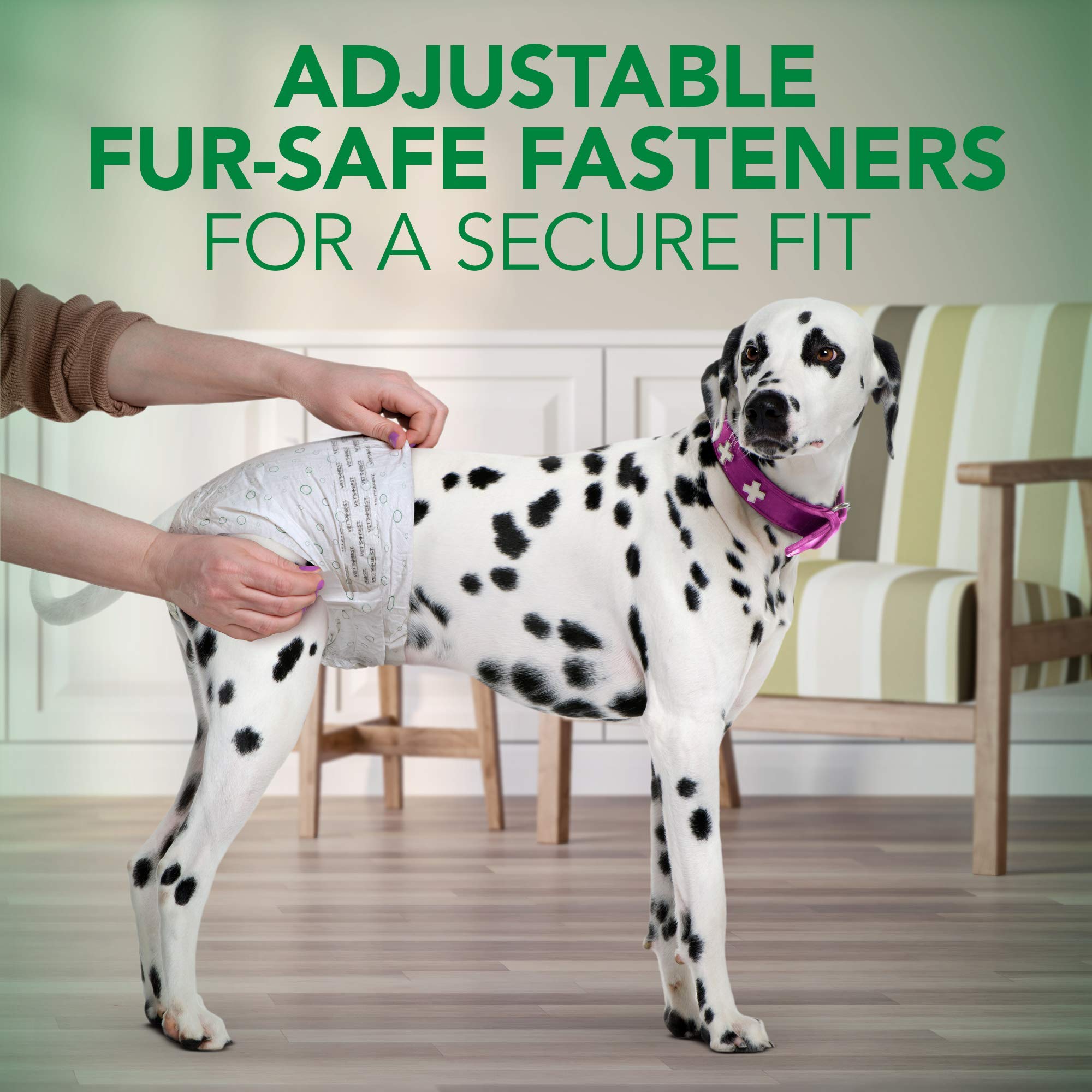 Vet's Best Disposable Dog Diapers for Females, Absorbent & Leak Proof, Small Size, 12 Count - Cotton Material