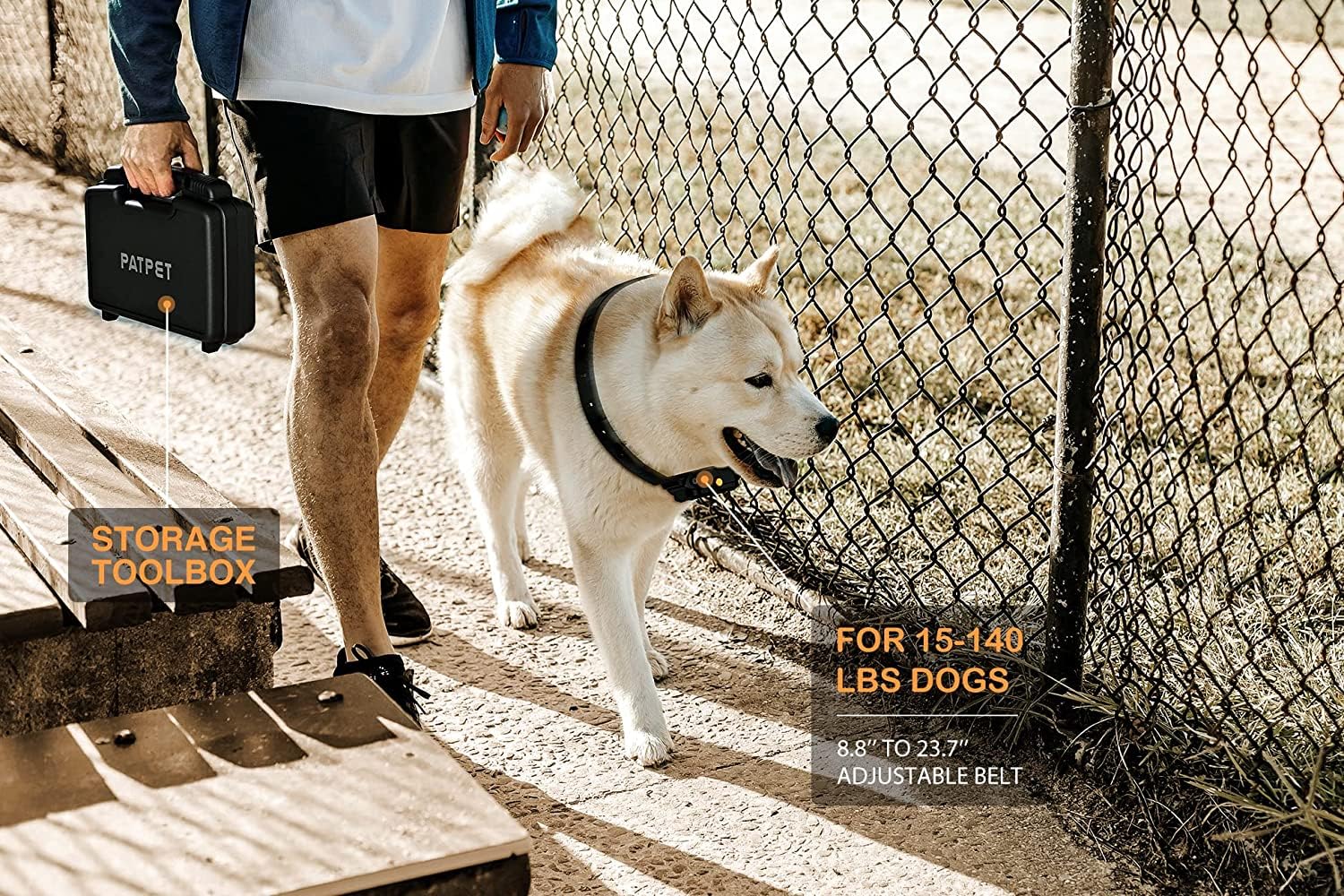 Patpet Dog Training Collar With Remote- 3/4 Mile Range E Collar Waterproof Rechargeable Shock Collar For Large Dog(15-140Lbs)