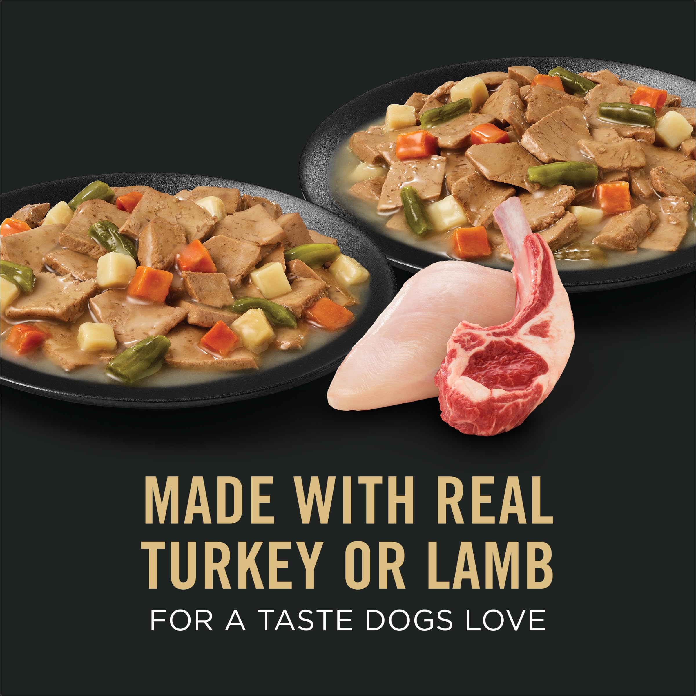 Purina Pro Plan Wet Dog Food Variety Pack - Lamb & Turkey in Gravy, 13 oz Cans (Pack of 12)