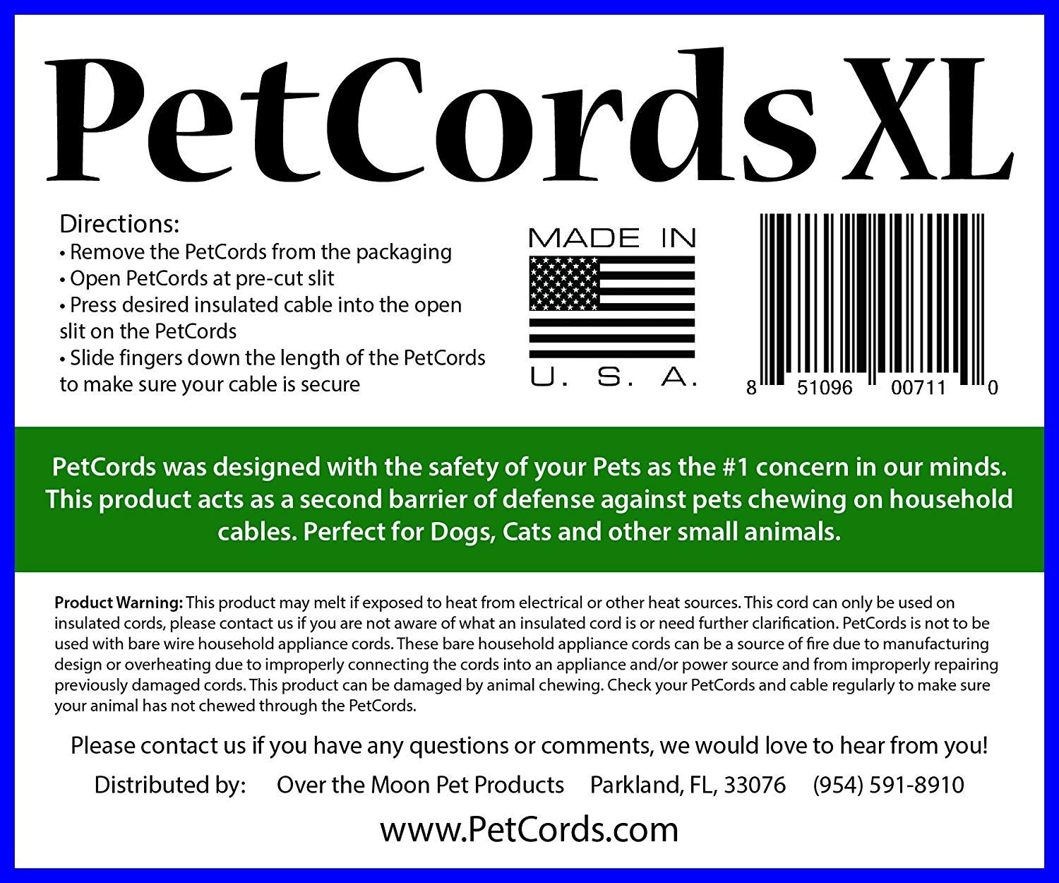 Petcords Dog And Cat Cord Pet Protector 20 Ft, Protects Your Pets From Chewing Through Insulated Cables Up To 20 Ft, Pet And Critter Safety Device, Unscented, Made And Designed In The Usa