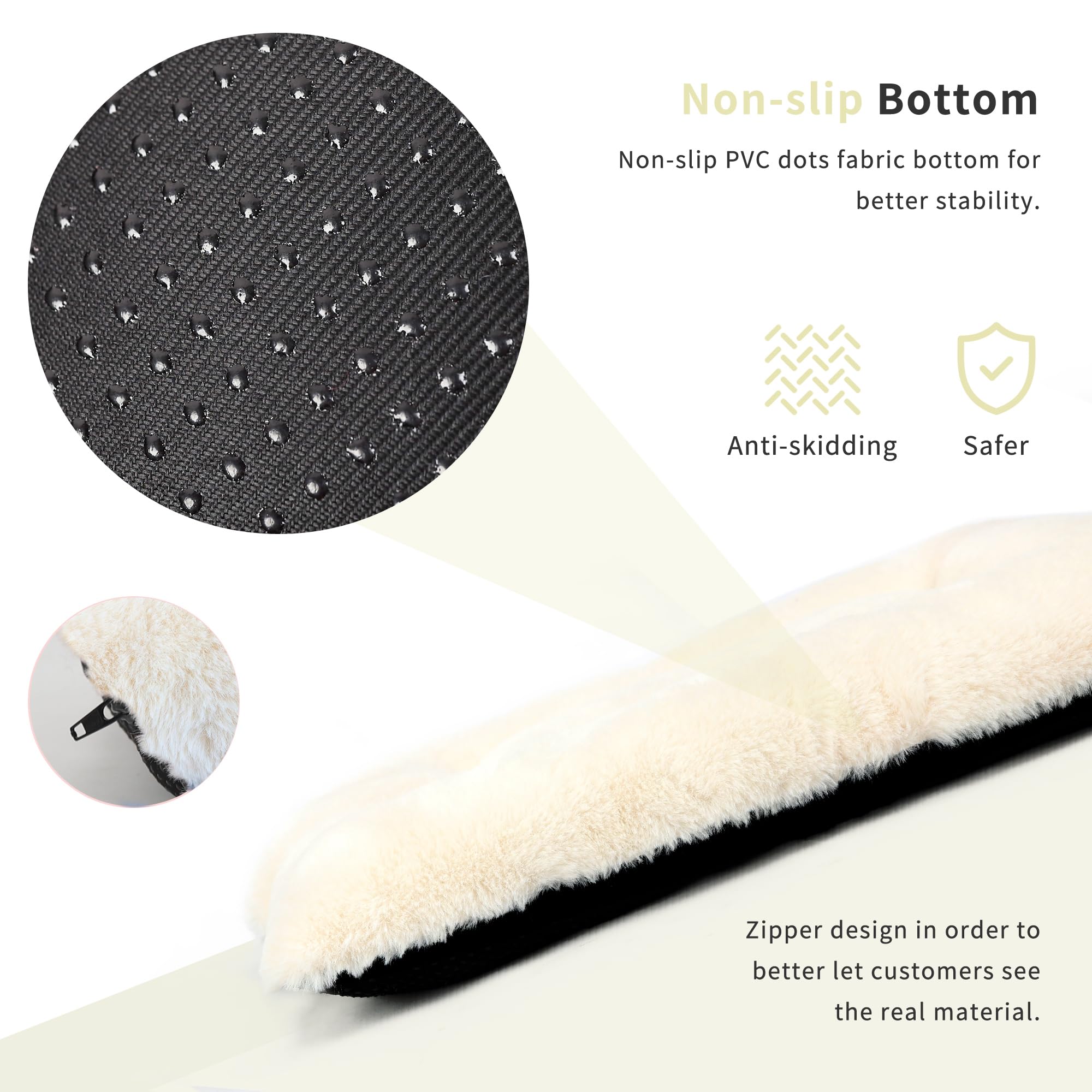 Dog Crate Bed Washable Dog Beds For Xx-Small Dogs Deluxe Thick Flannel Fluffy Comfy Kennel Pad Anti-Slip & Anti-Scratch Pet Slee