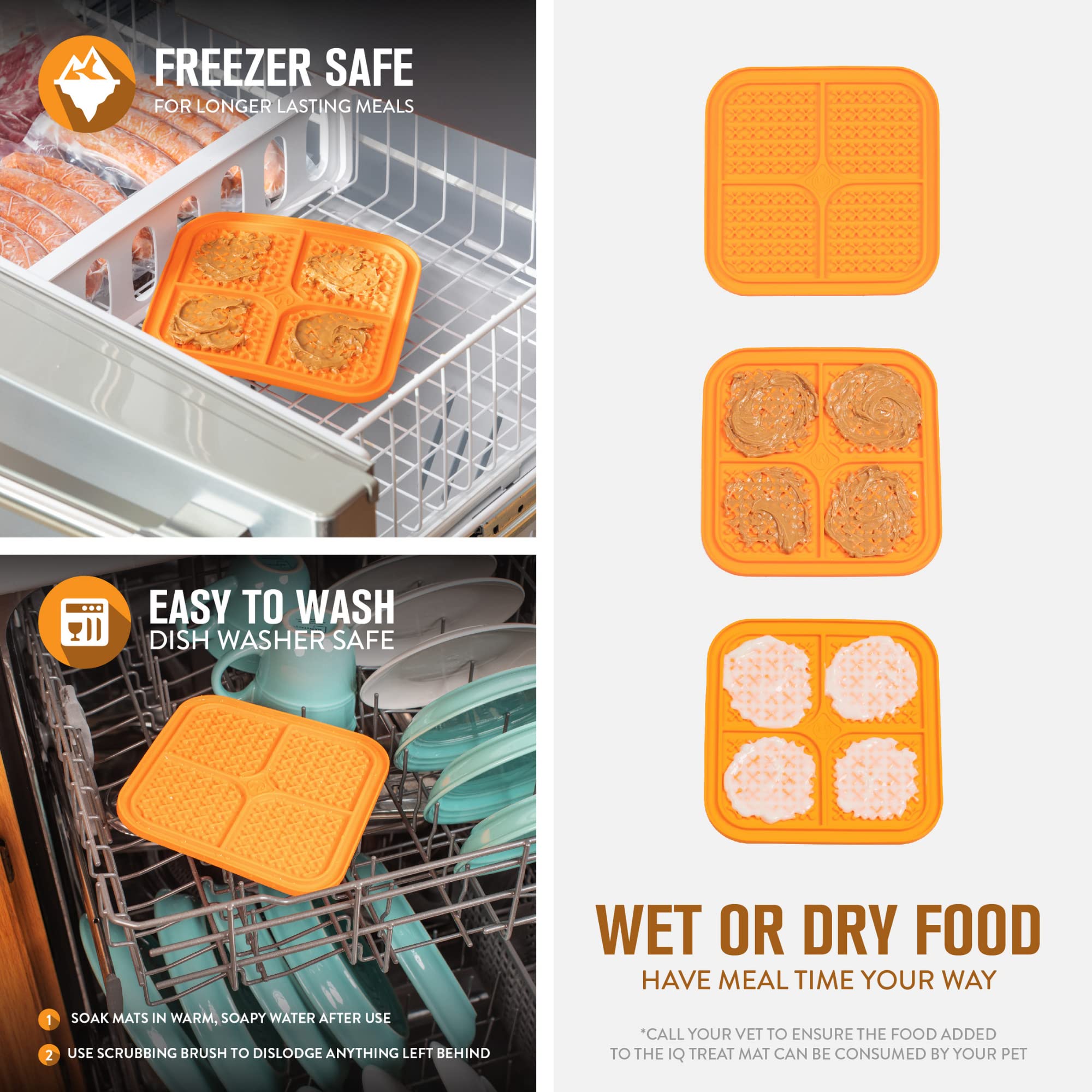 Hyper Pet Iq Treat Lick Mat For Dogs, Dog Slow Feeder & Cat Lick Mats | Great Alternative To Slow Feeder Dog Bowls & Cat Slow Feeders | Perfect Dog Licking Mat, Cat Puzzle Feeder & Dog Enrichment Toys