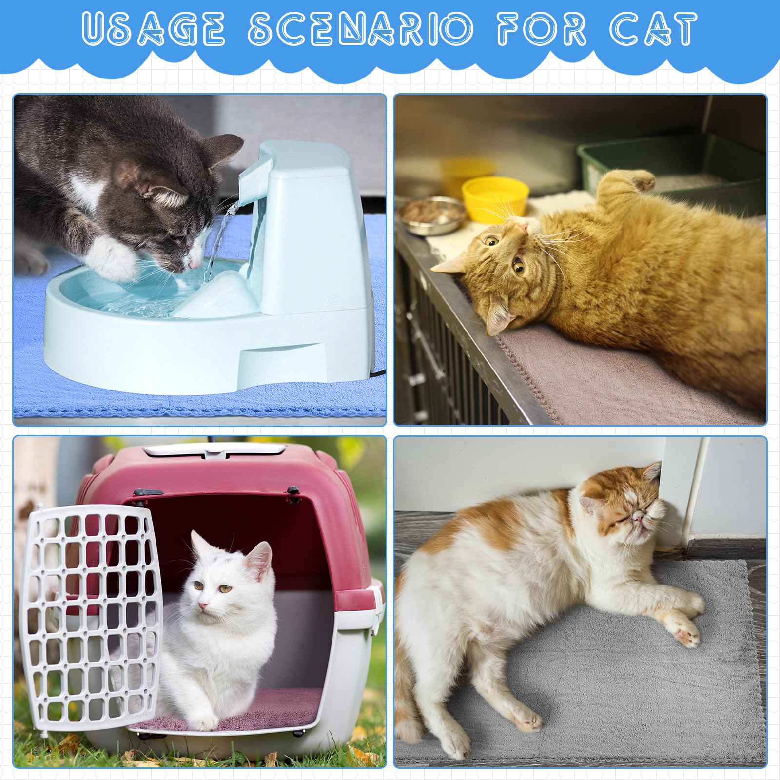 Smoothnovelty 5 Pcs Waterproof Guinea Pig Blankets Washable Small Animal Pee Pad Pet Blanket Sleep Bedding Mats Absorbent Guinea