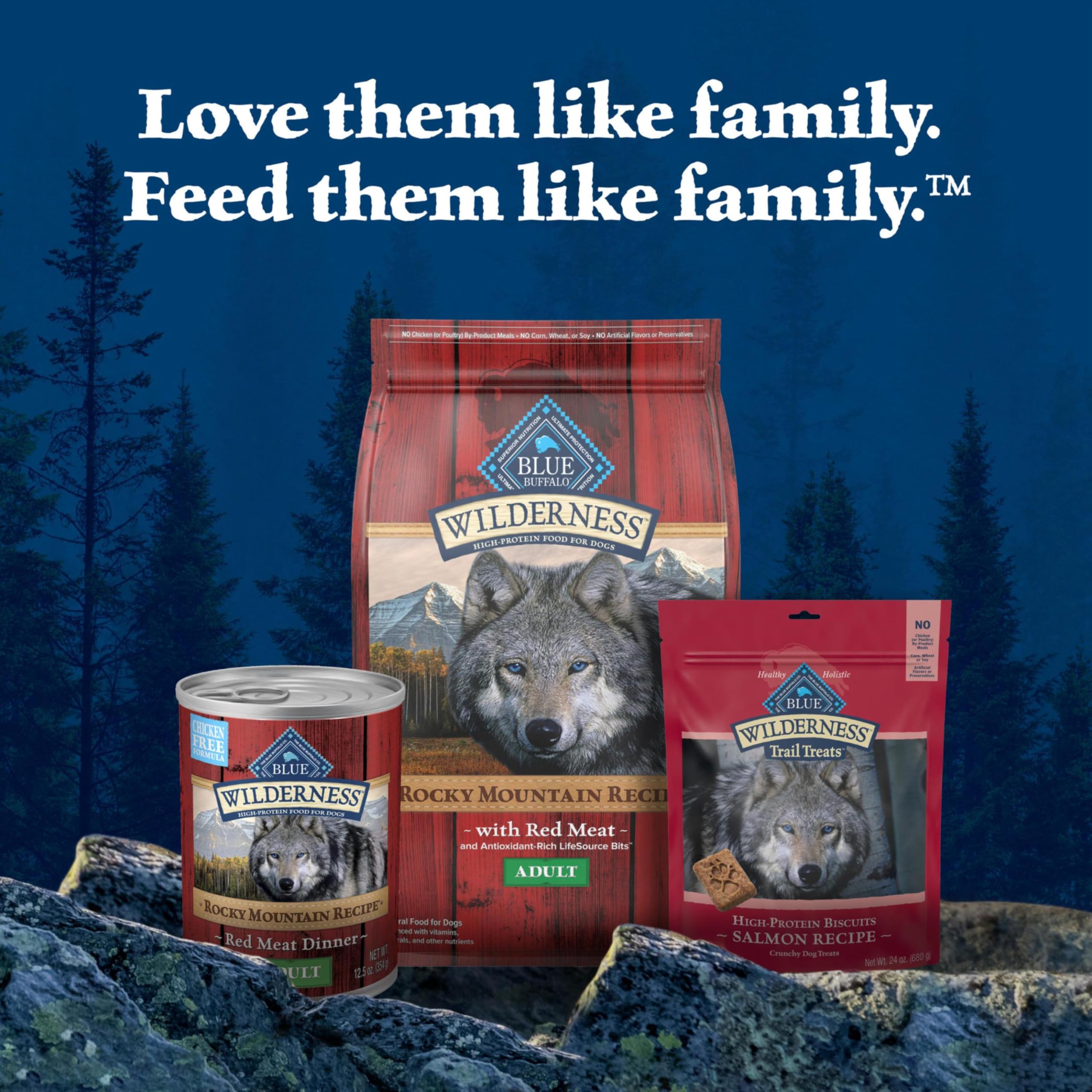 Blue Buffalo Wilderness Adult Wet Dog Food, High-Protein and Grain-Free, Made with Natural Ingredients, Rocky Mountain Recipe Re