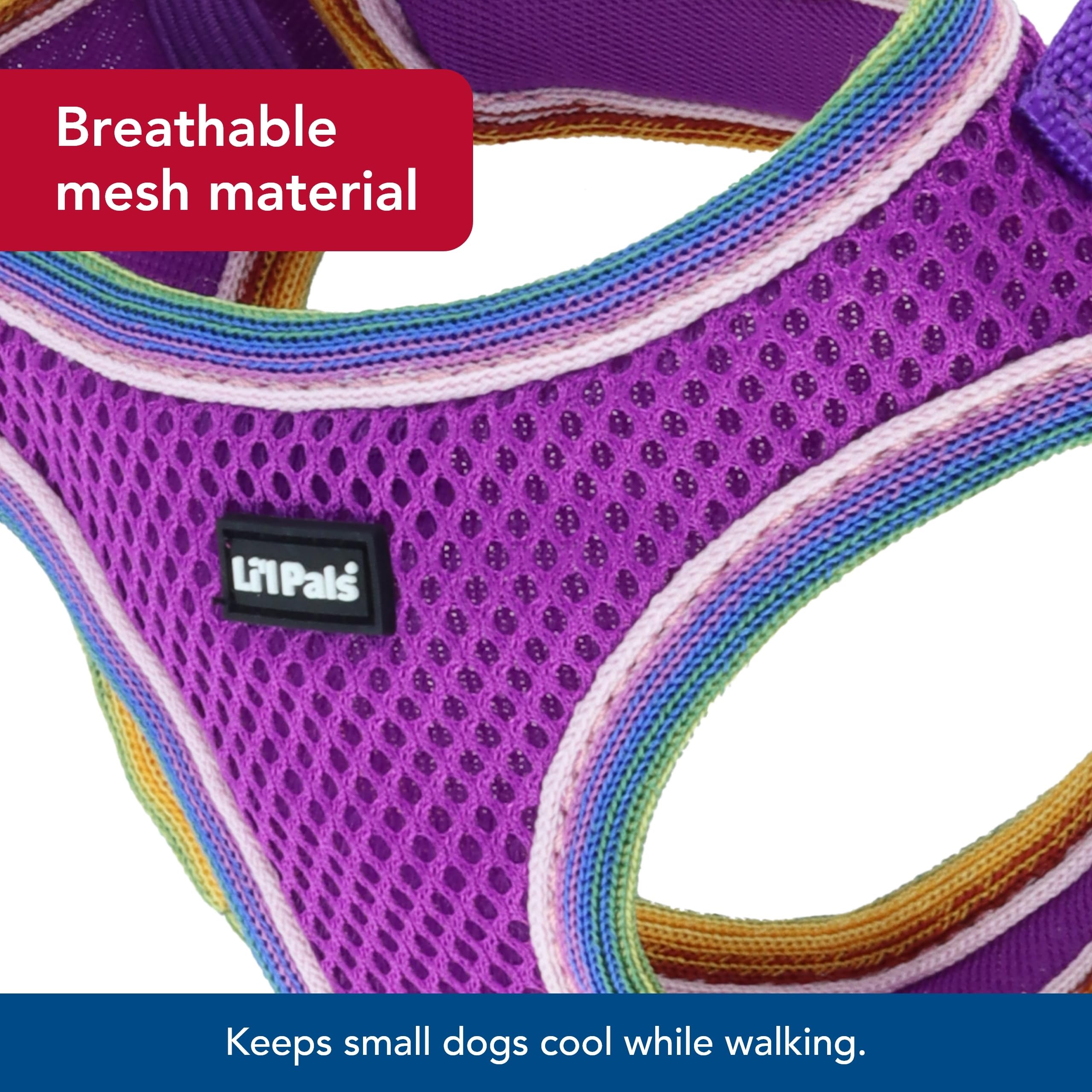 Coastal Pet Li'L Pals Comfort Mesh Dog Harness - No-Pull Step-In Dog Harness For Small Dogs & Puppies - Dog Cooling Vest - Orchid - 3/8' X 10'-12'