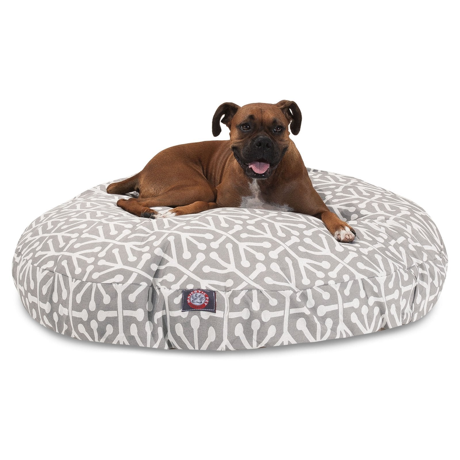 Orange Aruba Medium Round Indoor Outdoor Pet Dog Bed With Removable Washable Cover By Majestic Pet Products