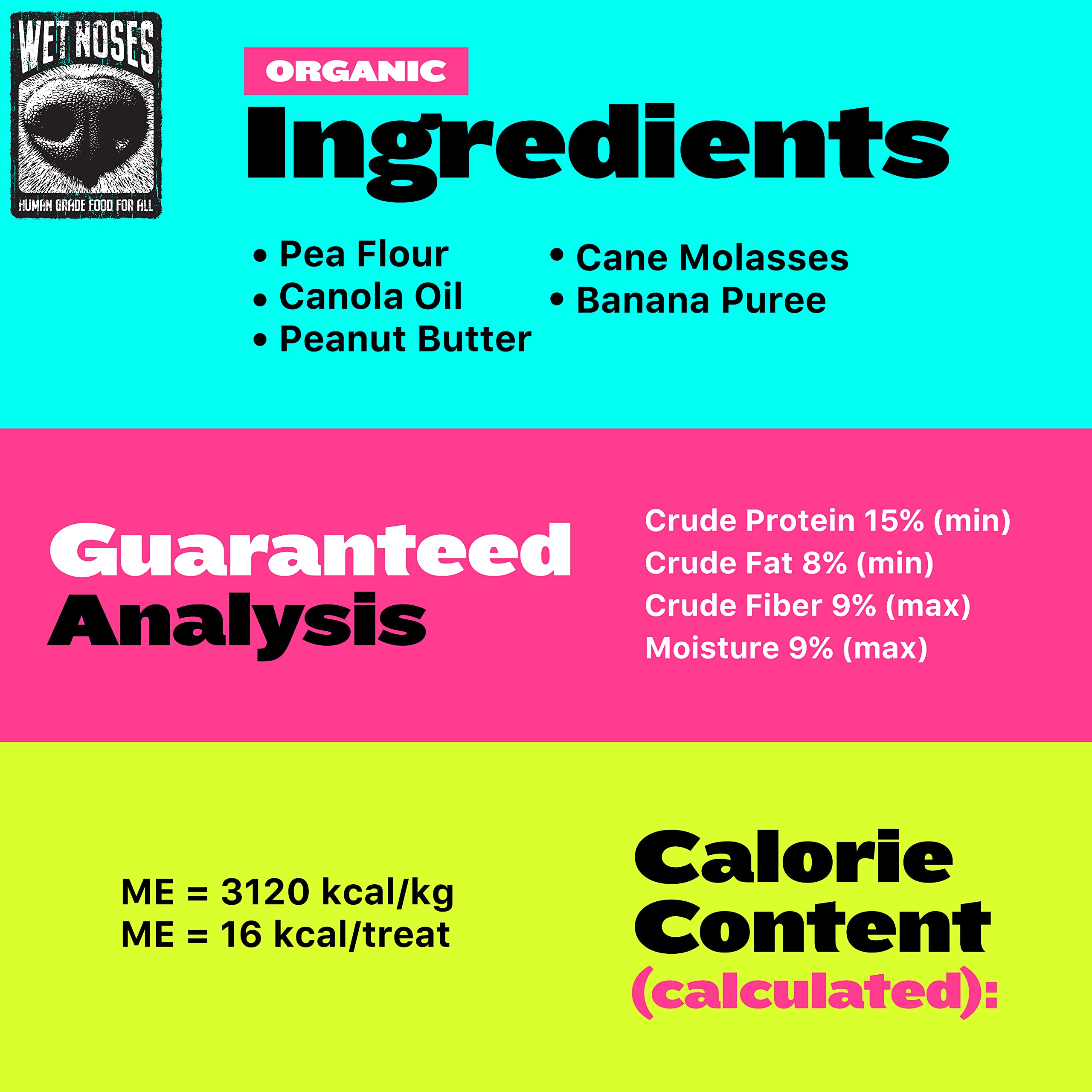 Wet Noses Grain Free Peanut Butter Banana Dog Treats 14 oz.