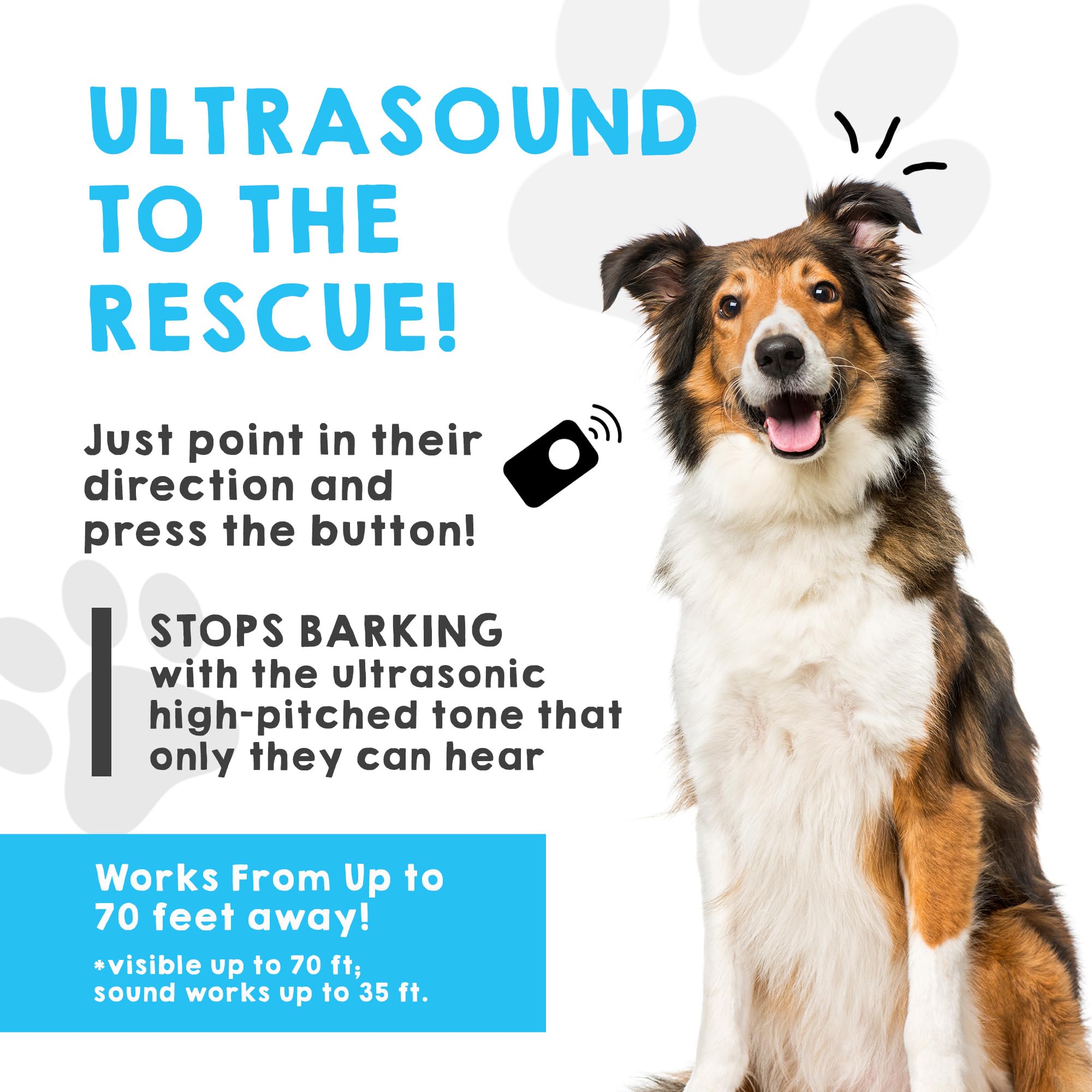 Bark Begone 2023 Ultrasonic Dog Bark Deterrent & Behavior Corrector - Stop Barking, Jumping, Aggression Without Yelling - Just P
