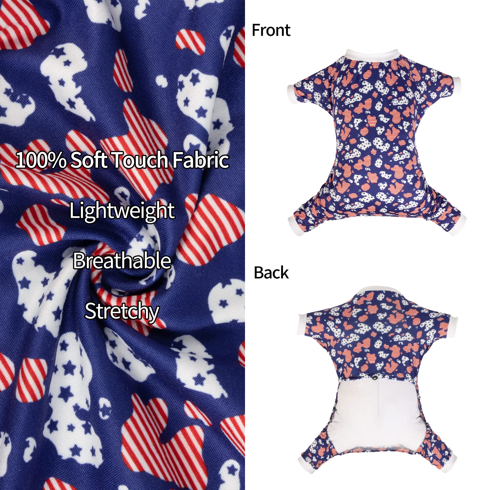 Cutebone Small Dog Pajamas Shirt Stretchy Summer Puppy Pjs Soft Cat Onesies Pet Clothes For Daily Wear Da20Xs