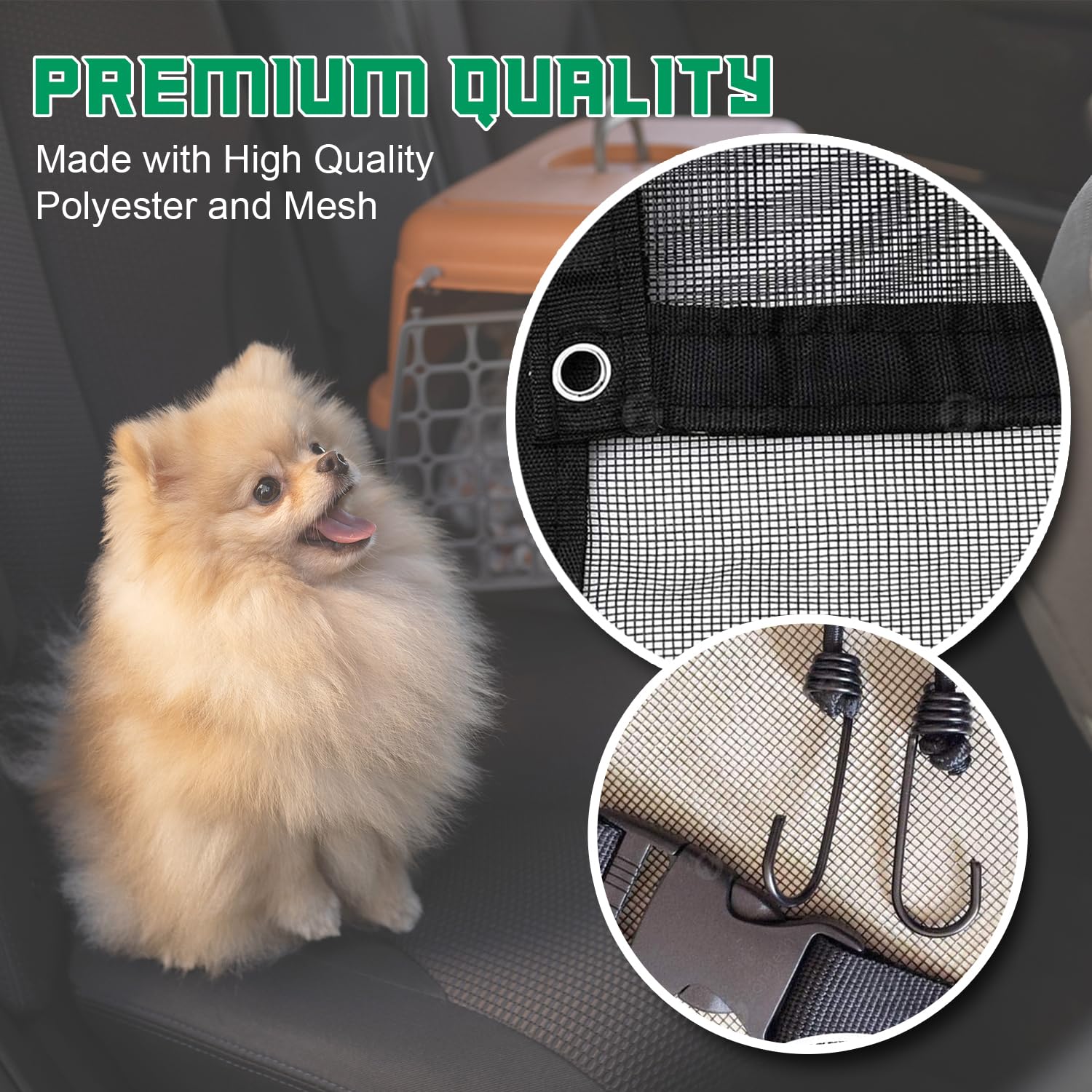 Zone Tech Pet Car Net Barrier Large Universal Mesh Vehicle Pet Barrier