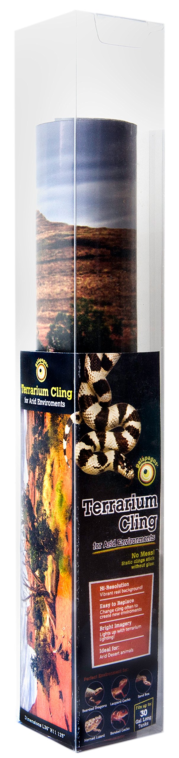 Gal  Pagos (05401) Arid Terrarium Clings, 11.125In X 36In For 30 Gal Tank