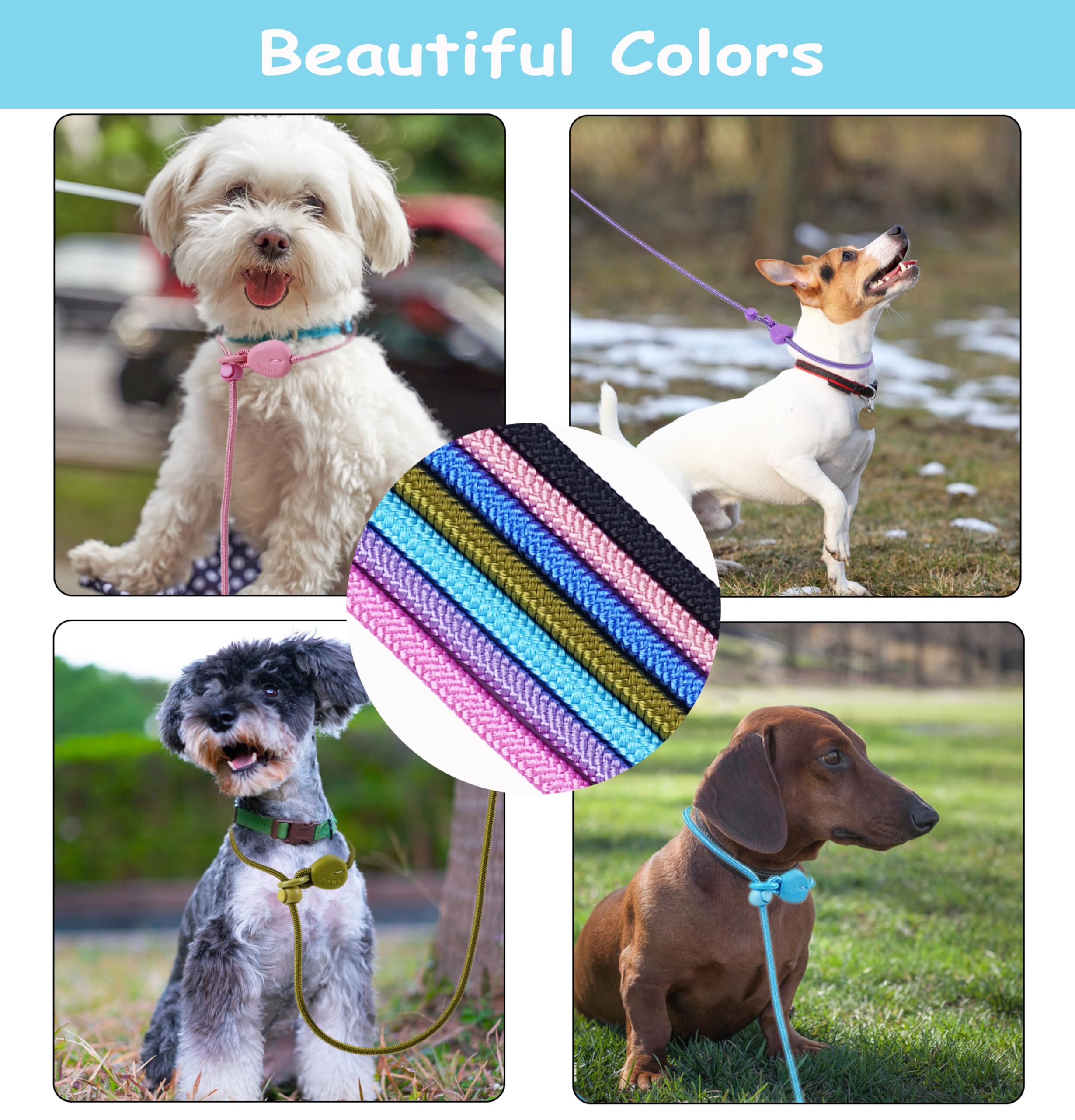 Slip Lead 6FT Slip Leash for Dogs No Pull Dog Training Leash Lightweight Dog Slip Lead 1/4 Slip Lead Dog Leash Dog Leash for Sma