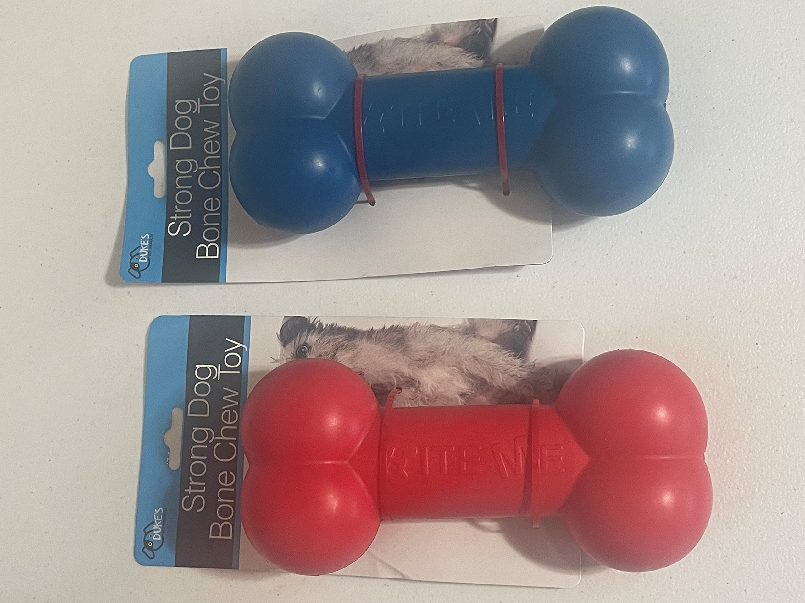 Duke'S Pet Products Strong Dog Bone Chew Toy (Blue)