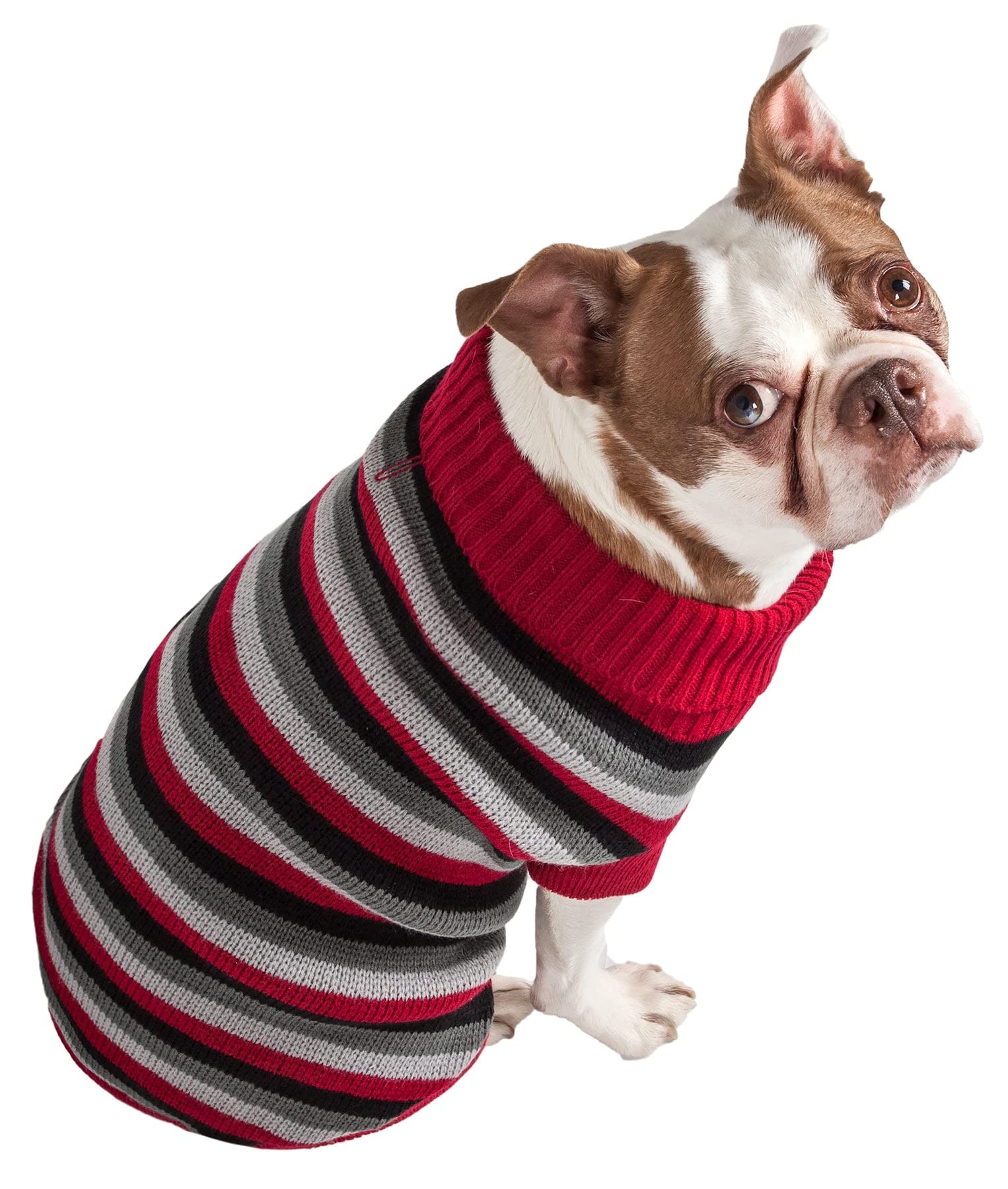 Pet Life ® Polo-Casual Lounge Pet Sweater - Designer Dog Sweater with Turtle Neck - Winter Dog Clothes Designed to Keep Warm