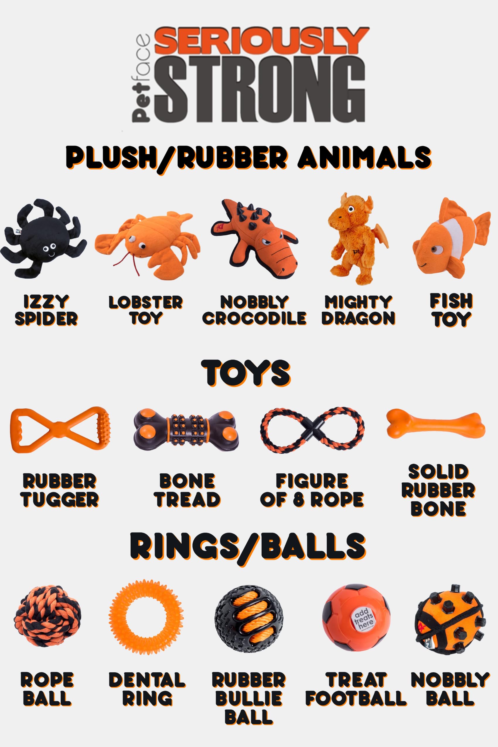 Petface Dog Toy Seriously Strong Rubber Extreme Tugger Chew Toy