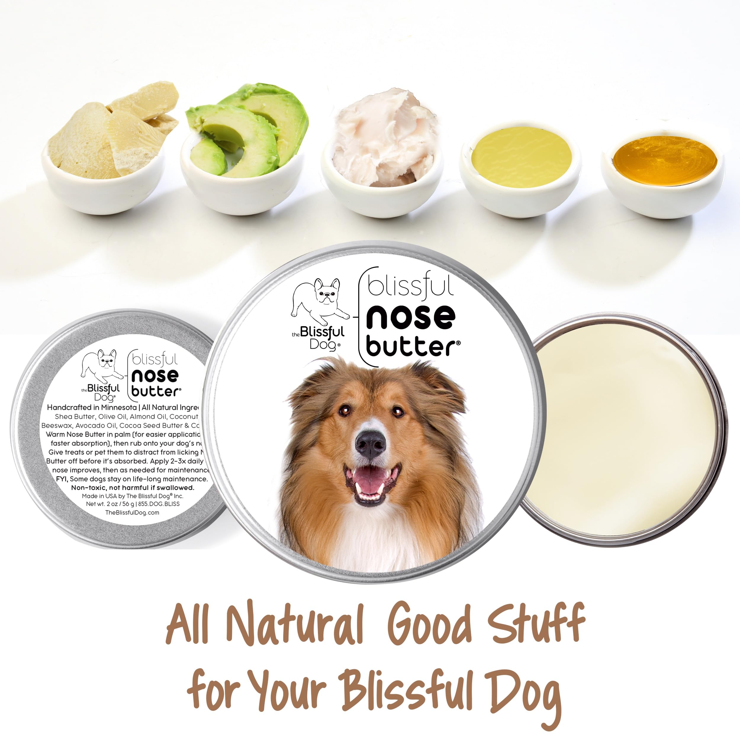 The Blissful Dog Collie Unscented Nose Butter, 2-Ounce