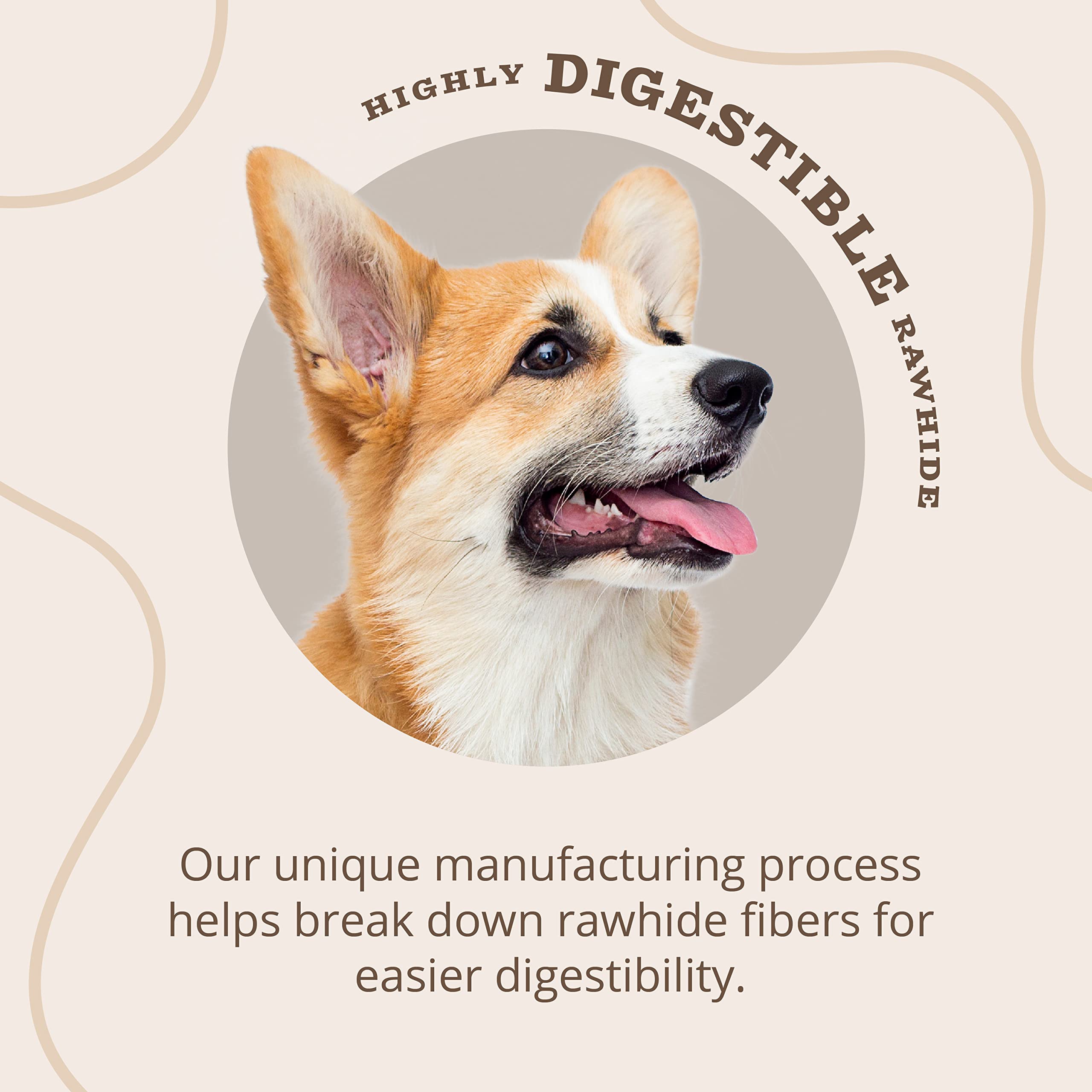 Better Belly Pork Hide Rolls with Smoke Flavor Small, 20 Count, Digestible Pork Hide for Dogs (P-94453)