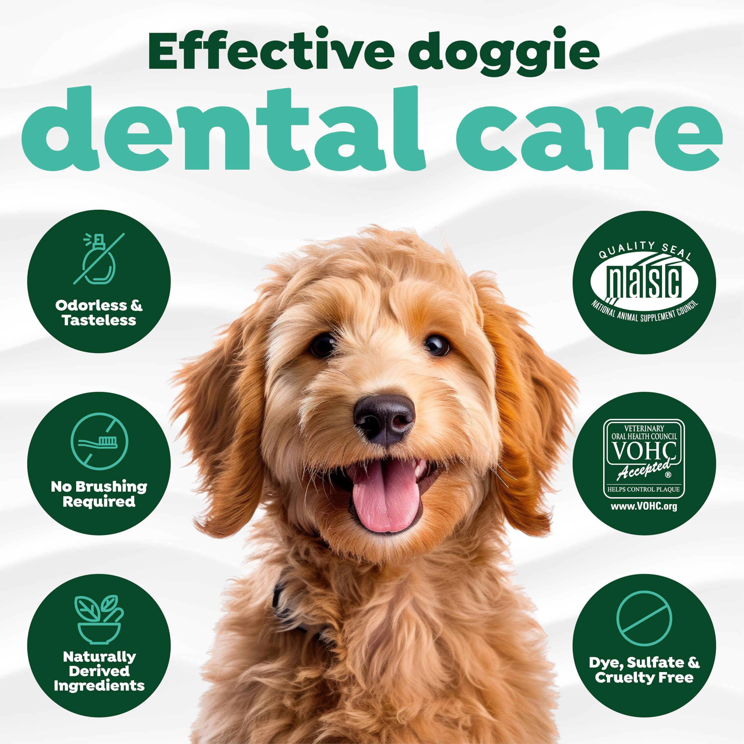 TropiClean Fresh Breath Original | Dog Oral Care Water Additive | Dog Breath Freshener Additive for Dental Health | VOHC Certifi