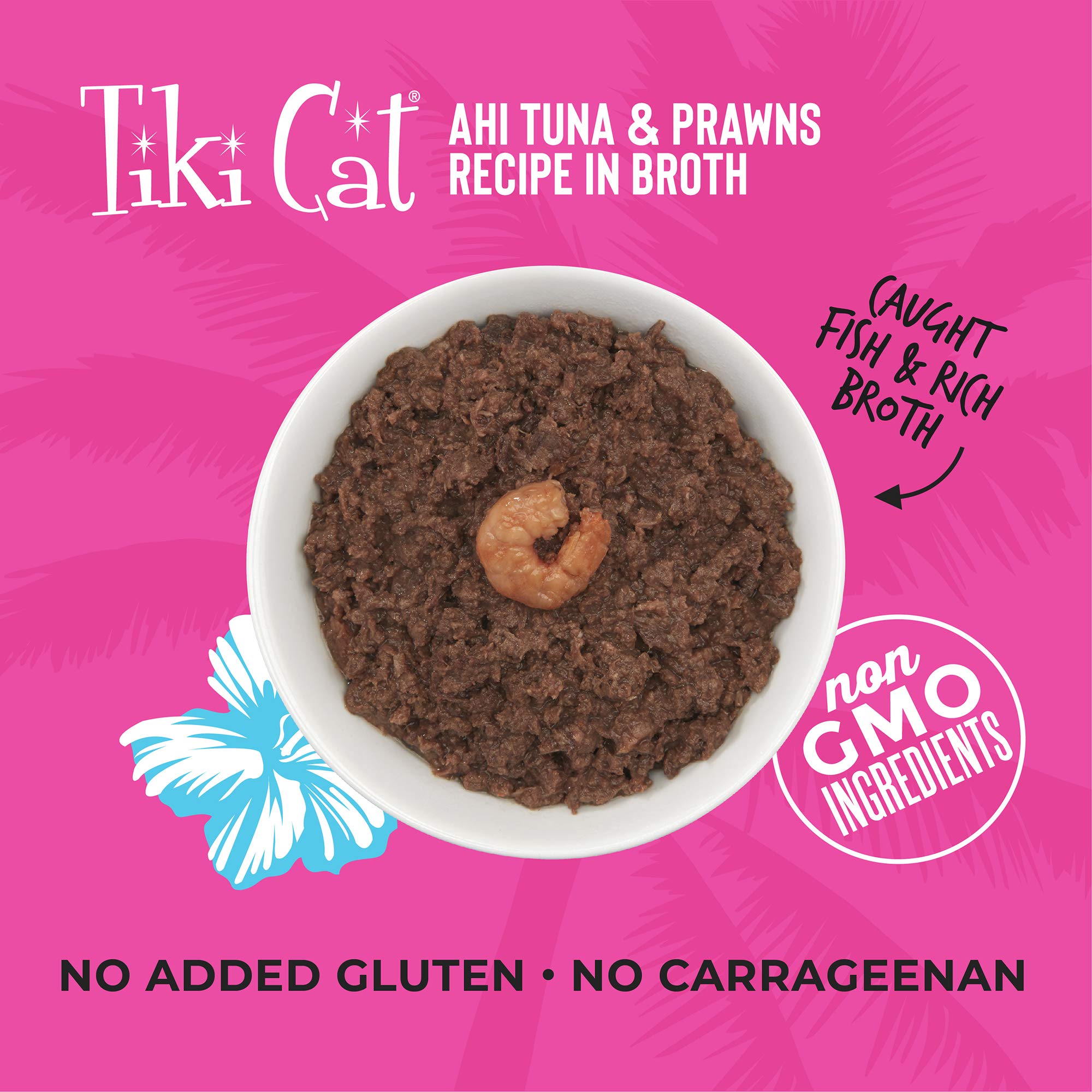 Tiki Cat Grill Wet Cat Food, Ahi Tuna & Prawns, 2.8 oz. Cans (12 Count)