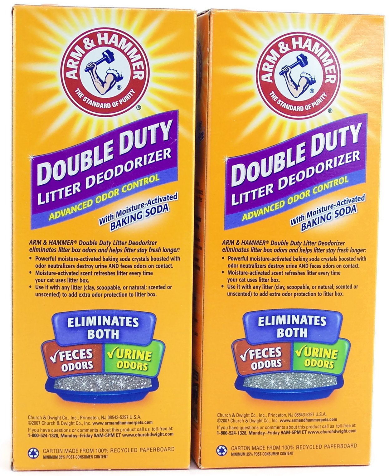 Arm & Hammer Double Duty Cat Litter Deodorizer With Baking Soda 30 Oz (2 Pack)