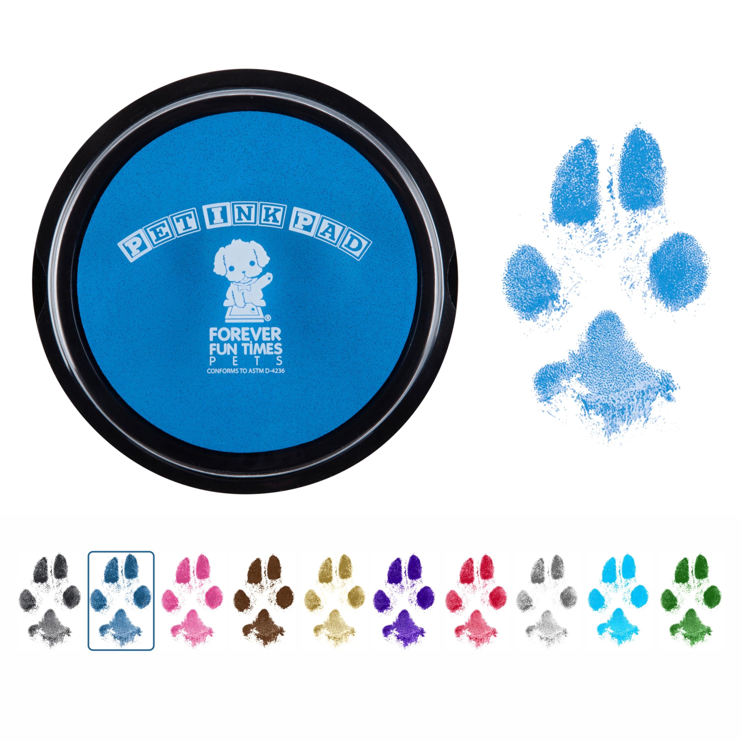 Pet Paw Print Impression Kit | Dog Ink Paw Print Kit | Pet Paw Print Kit | An Easy To Use Paw Print Stamp Pad For Dogs | Contains An Ink Pad For Dog Paw Prints That You Can Treasure (Blue, Big)