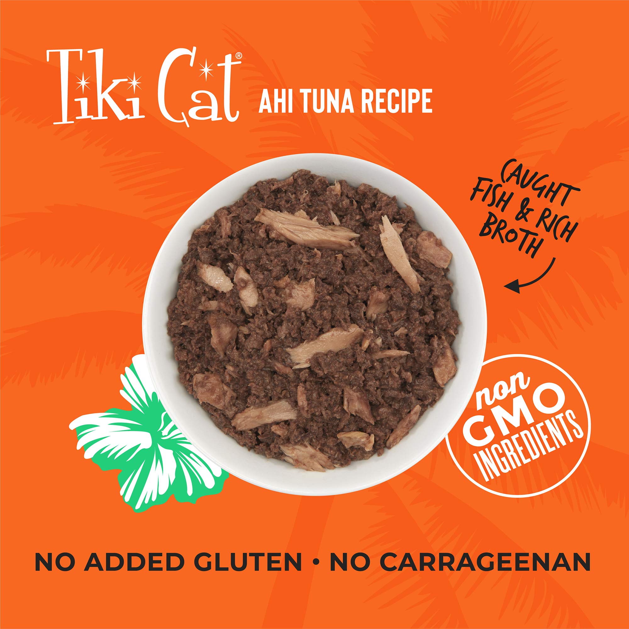 Tiki Cat Grill, Ahi Tuna, High-Protein and 100% Non-GMO Ingredients, Wet Whole Foods Cat Food for All Life Stages, 6 oz. Cans (P