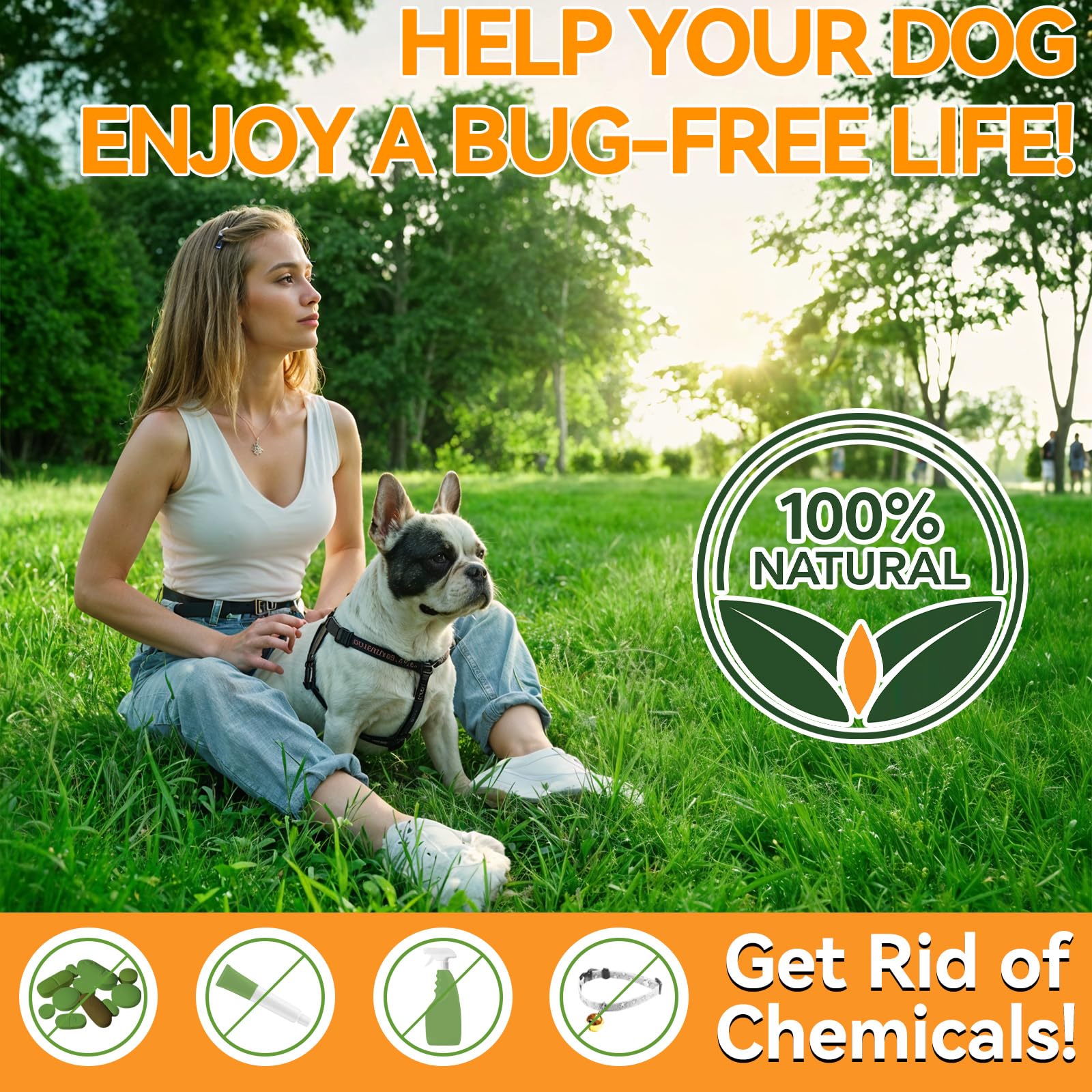 Carmelie Flea and Tick Prevention for Dogs - 200 Chews Natural Dog Flea and Tick Support, Oral Flea Supplement for All Dogs, Sup