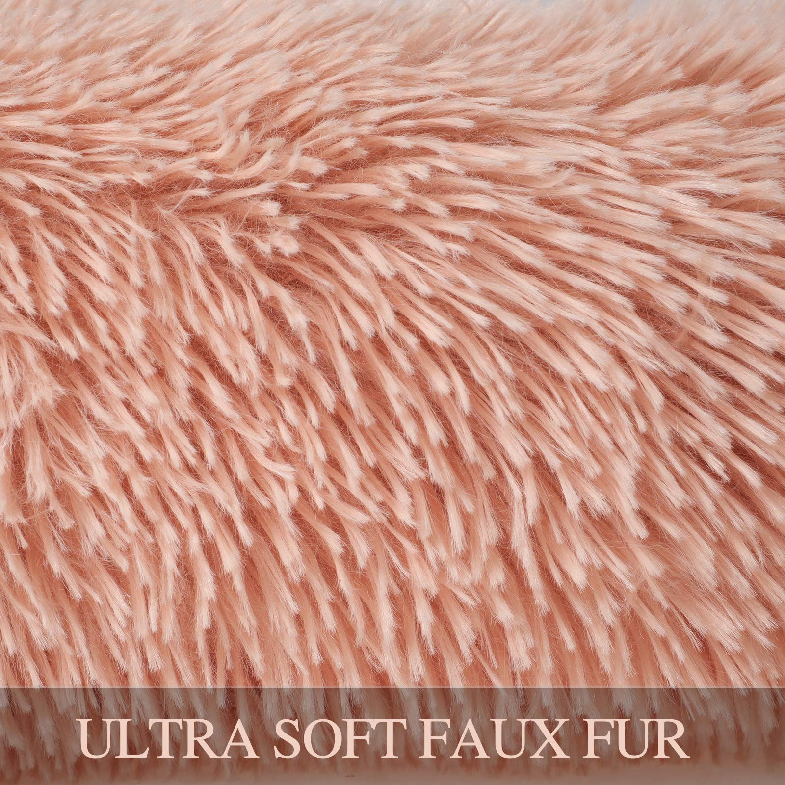 Lucky Monet Large Dog Bed 31.5 X 27.6, Fluffy Calming Cat Bed, Washable With Sides, Soft Crate For Sleeping (L, Pink)
