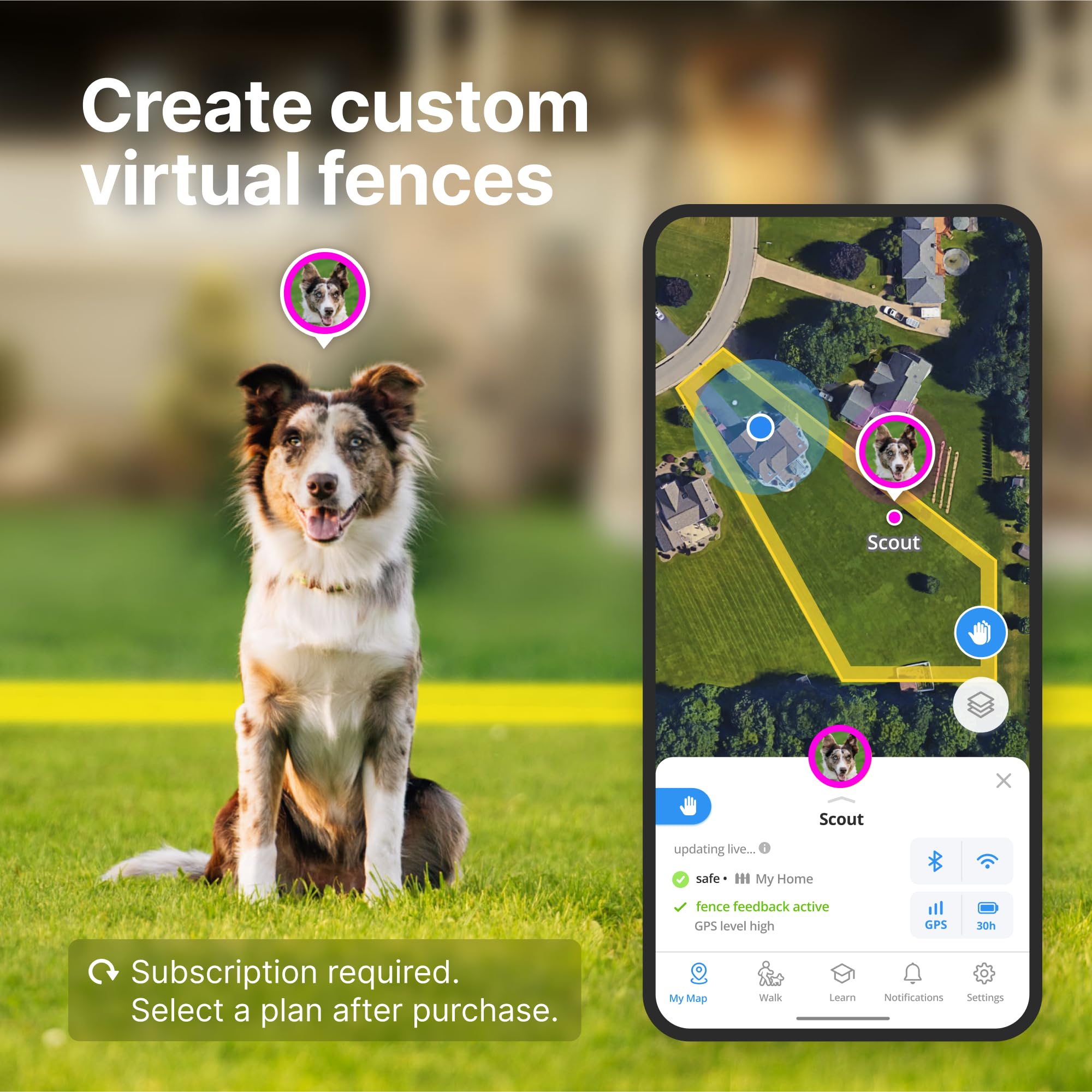 Halo Collar 4, All New Gps Wireless Dog Fence & Dog Training Collar With Gps Tracker, Subscription Required, Waterproof, One Siz