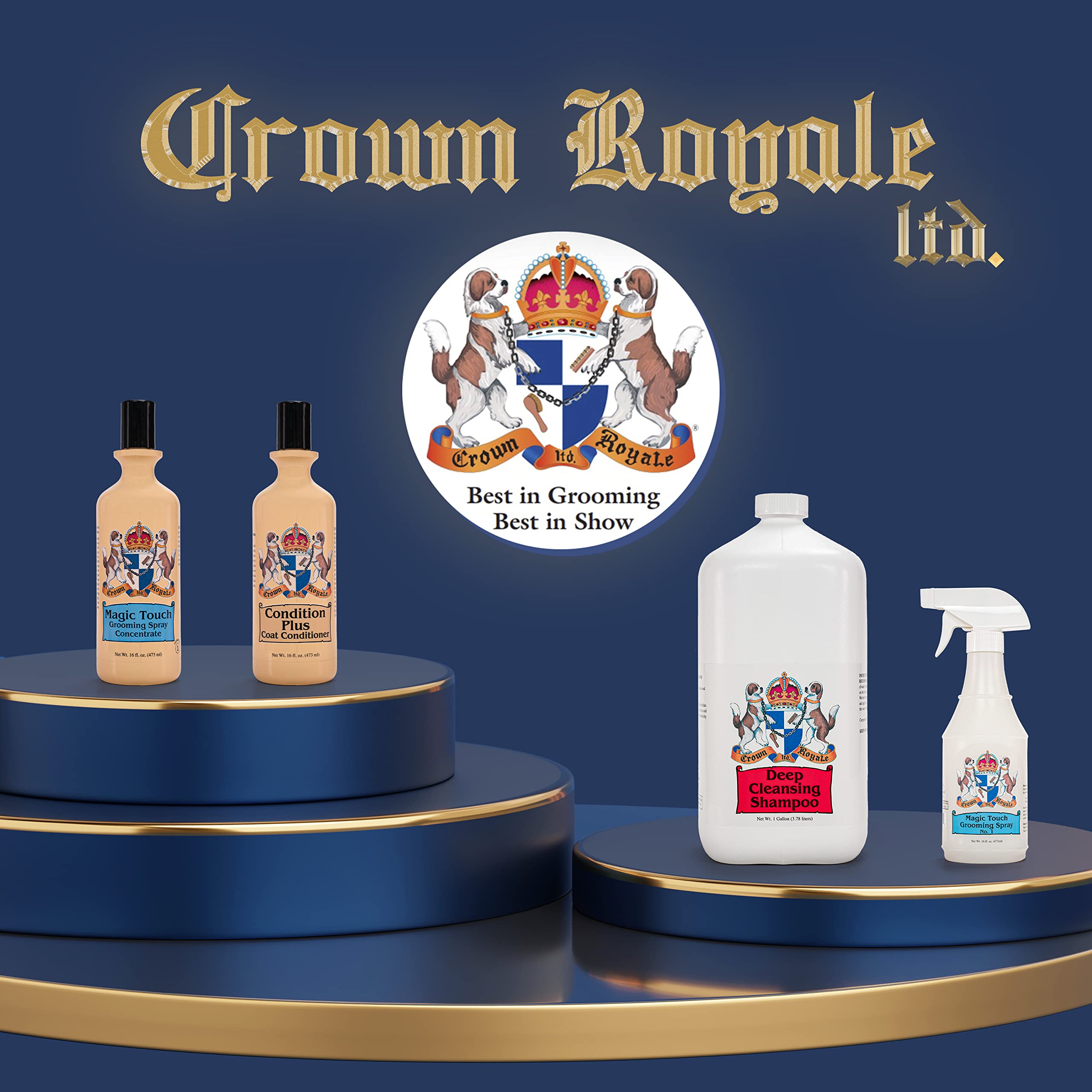 Crown Royale Deep Cleansing Dog Shampoo Concentrate, Revives Color And Texture, Nourishes And Stimulates Hair Growth, Made In Usa, 1 Gal