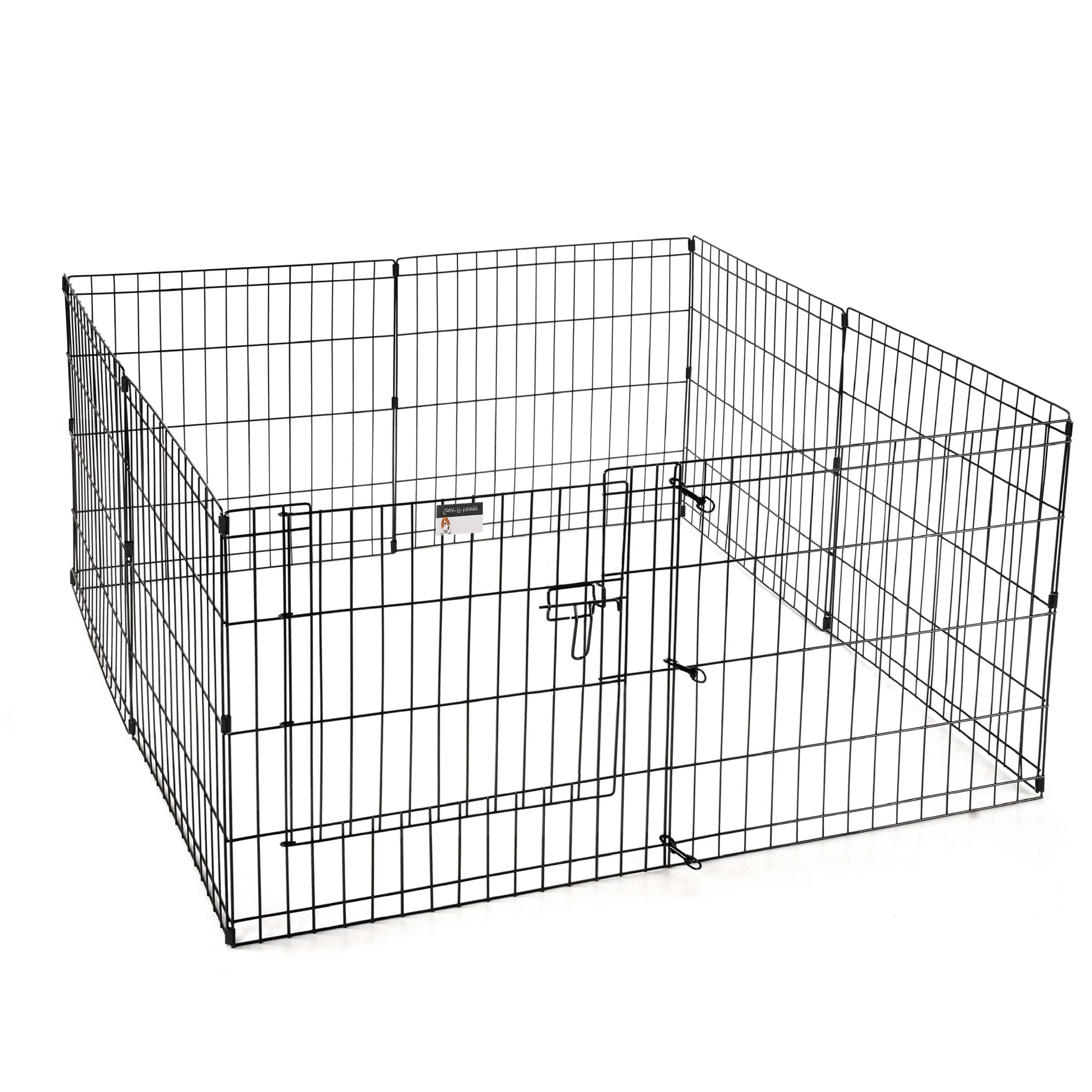 Puppy Playpen - Foldable Metal Exercise Enclosure With Eight 24-Inch Panels - Indoor/Outdoor Fence For Dogs, Cats, Or Small Animals By Petmaker