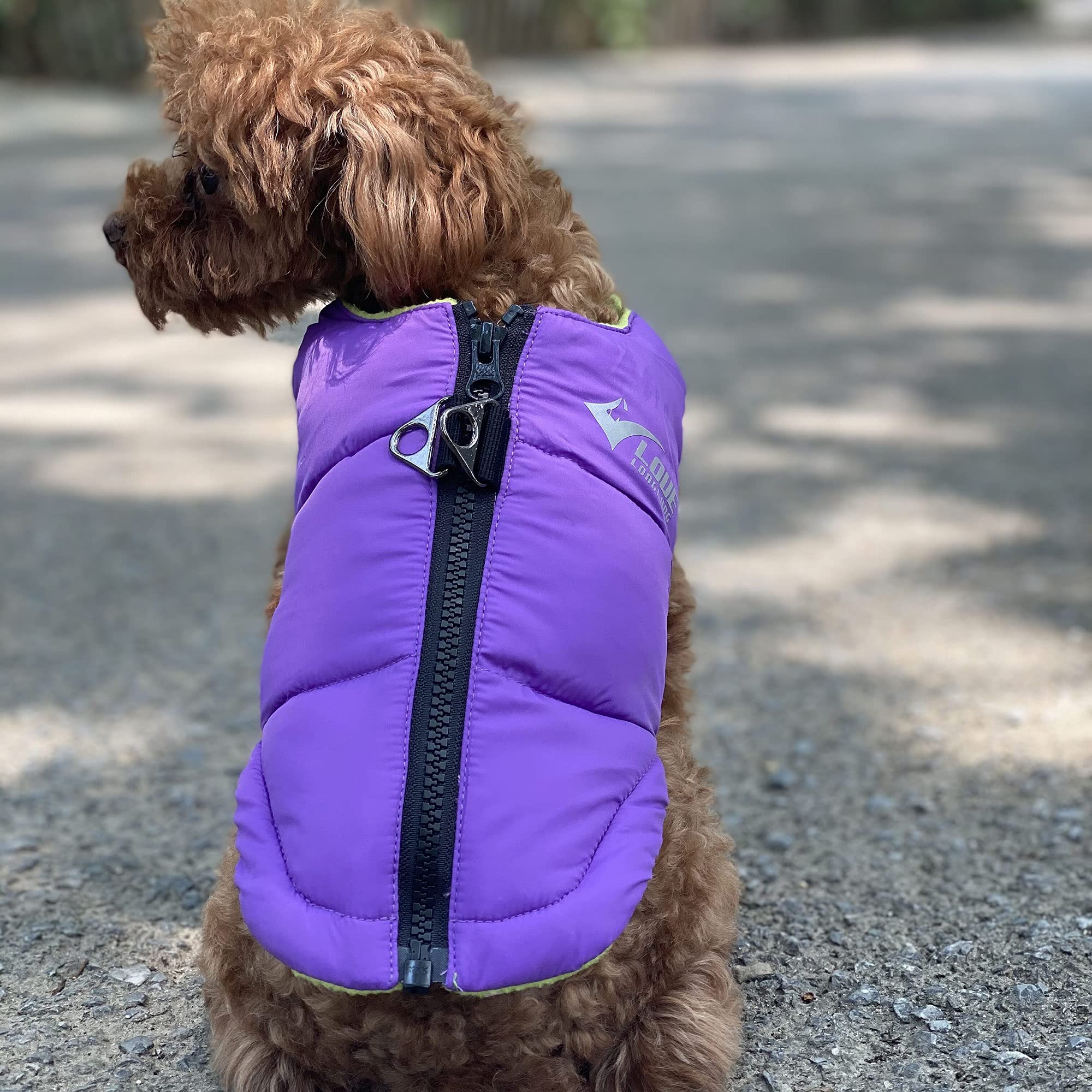 Dog Winter Jacket, Waterproof Windproof Dog Winter Vest Super Warm Polar Fleece Dog Winter Clothes With Smooth Zipper Closure Fo