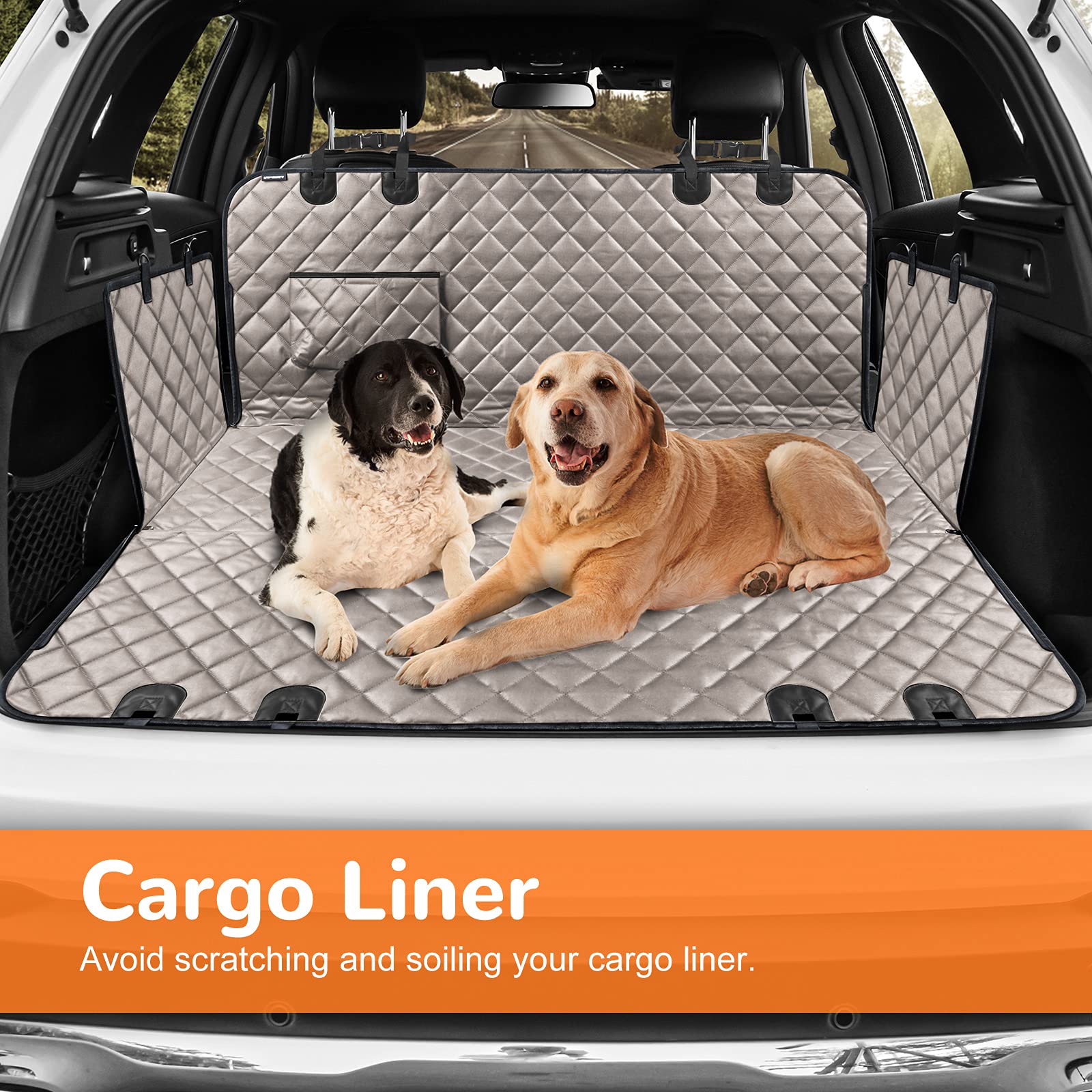 Urpower Car Seat Cover For Pets 100% Waterproof Seat Cover Hammock 600D Heavy Duty Scratch Proof Nonslip Durable Back Covers For