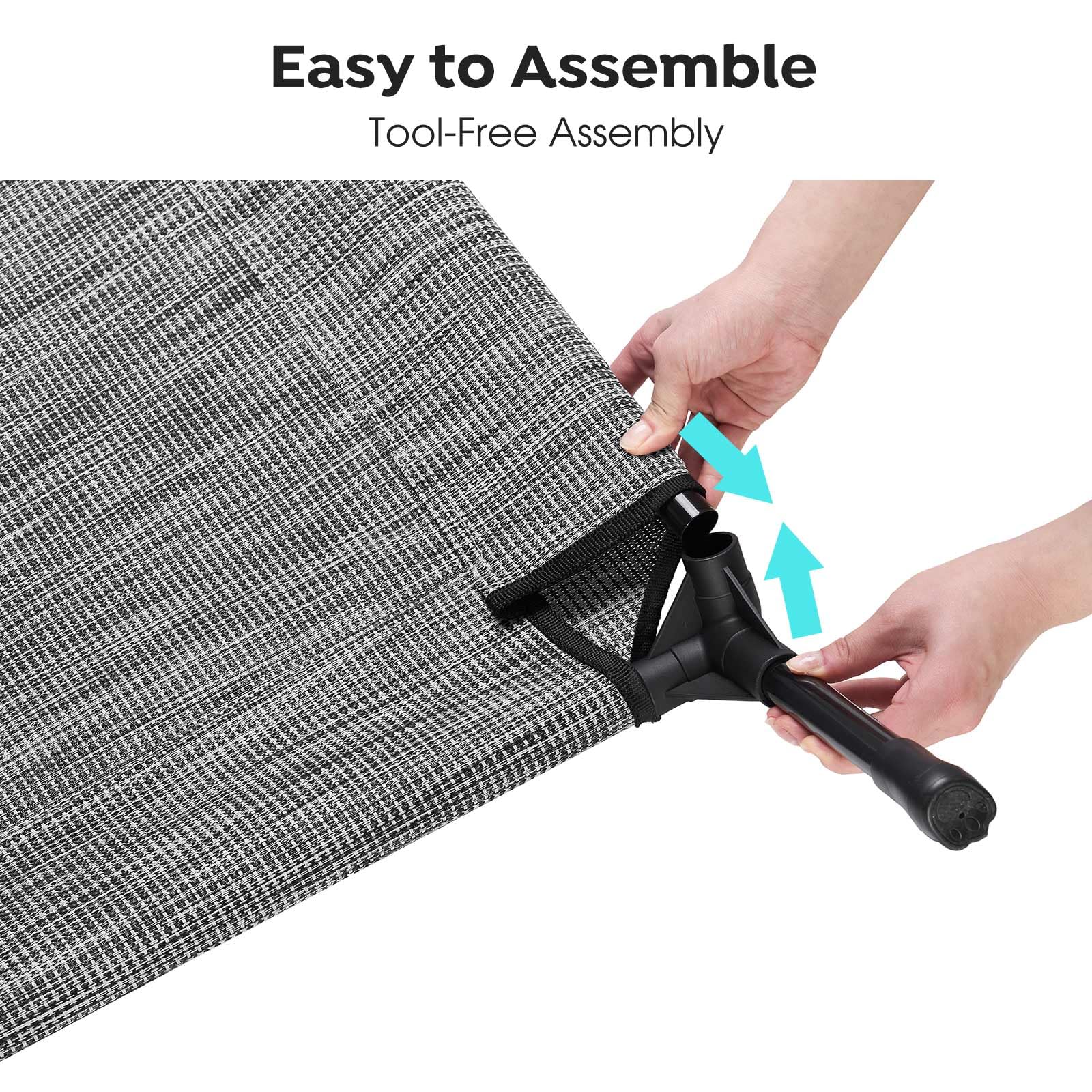 Veehoo Cooling Elevated Dog Bed, Portable Raised Pet Cot With Washable & Breathable Mesh, No-Slip Feet Durable Dog Cots Bed For Indoor & Outdoor Use, Medium, Cwc1803-M