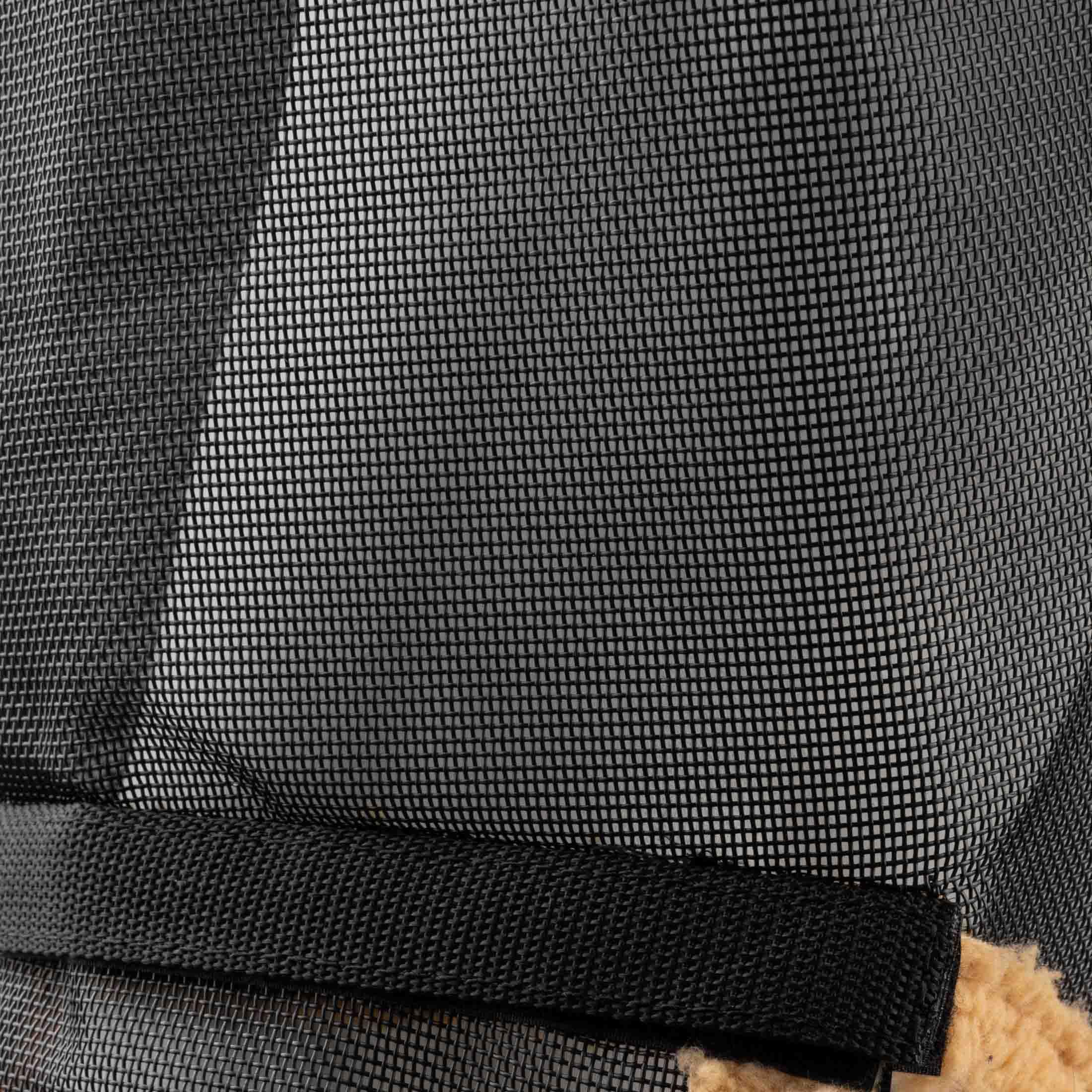 HORZE Wire-Framed Soft Mesh Fleece-Lined Fly Mask with UV Protection - Indian Tan - S