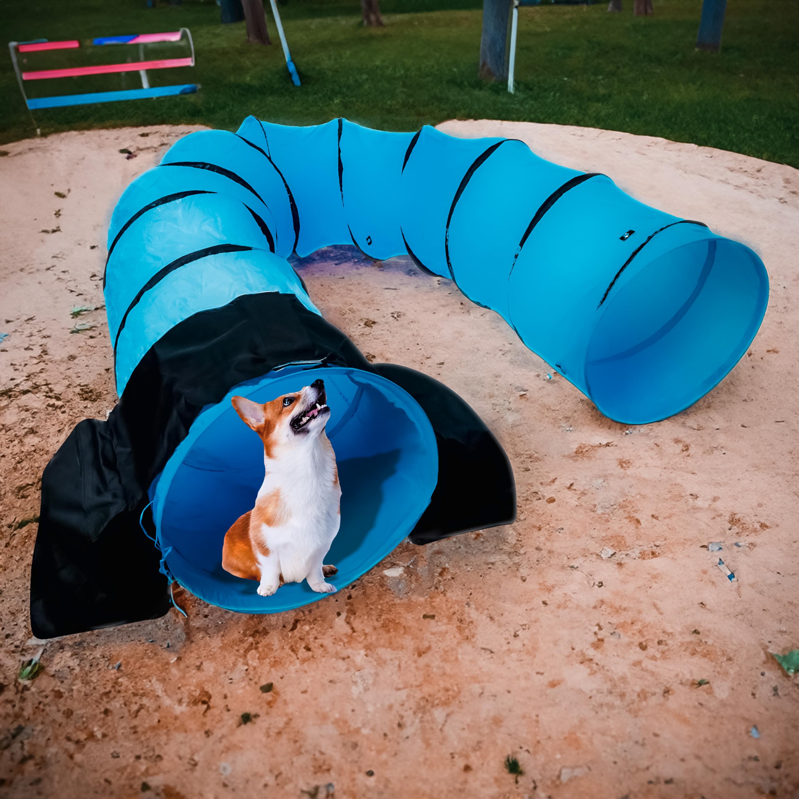 Trademark Innovations Dog Agility Tunnel Sand Bag, Black, PVC, Model DOG-TUNNL-SNDBG