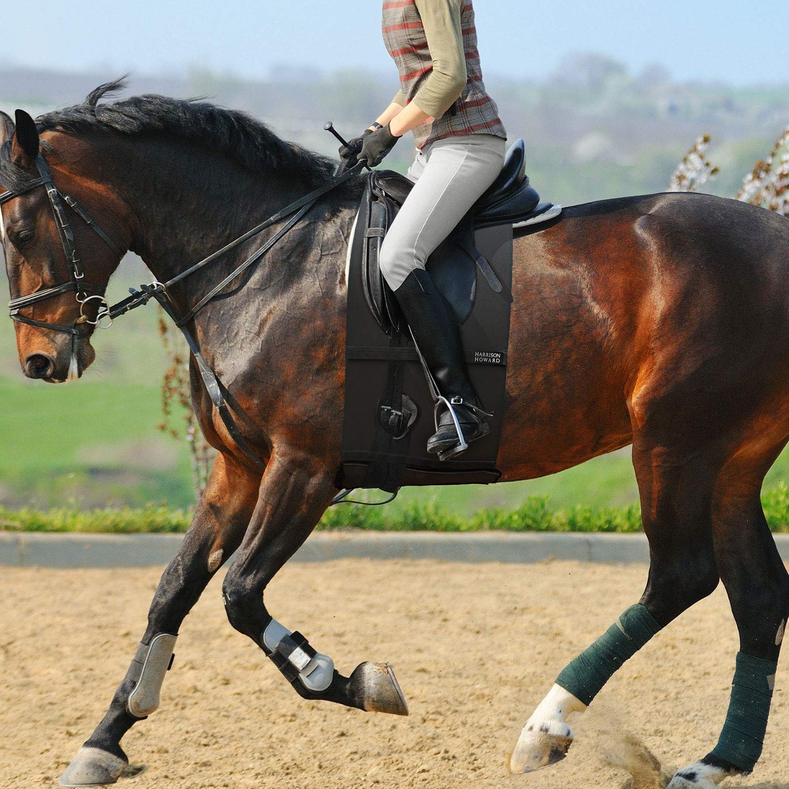 Harrison Howard Horse Belly Guard Body Bandage Wrap Spur Mark Protector Belly Cover Skin Guard Extra Large