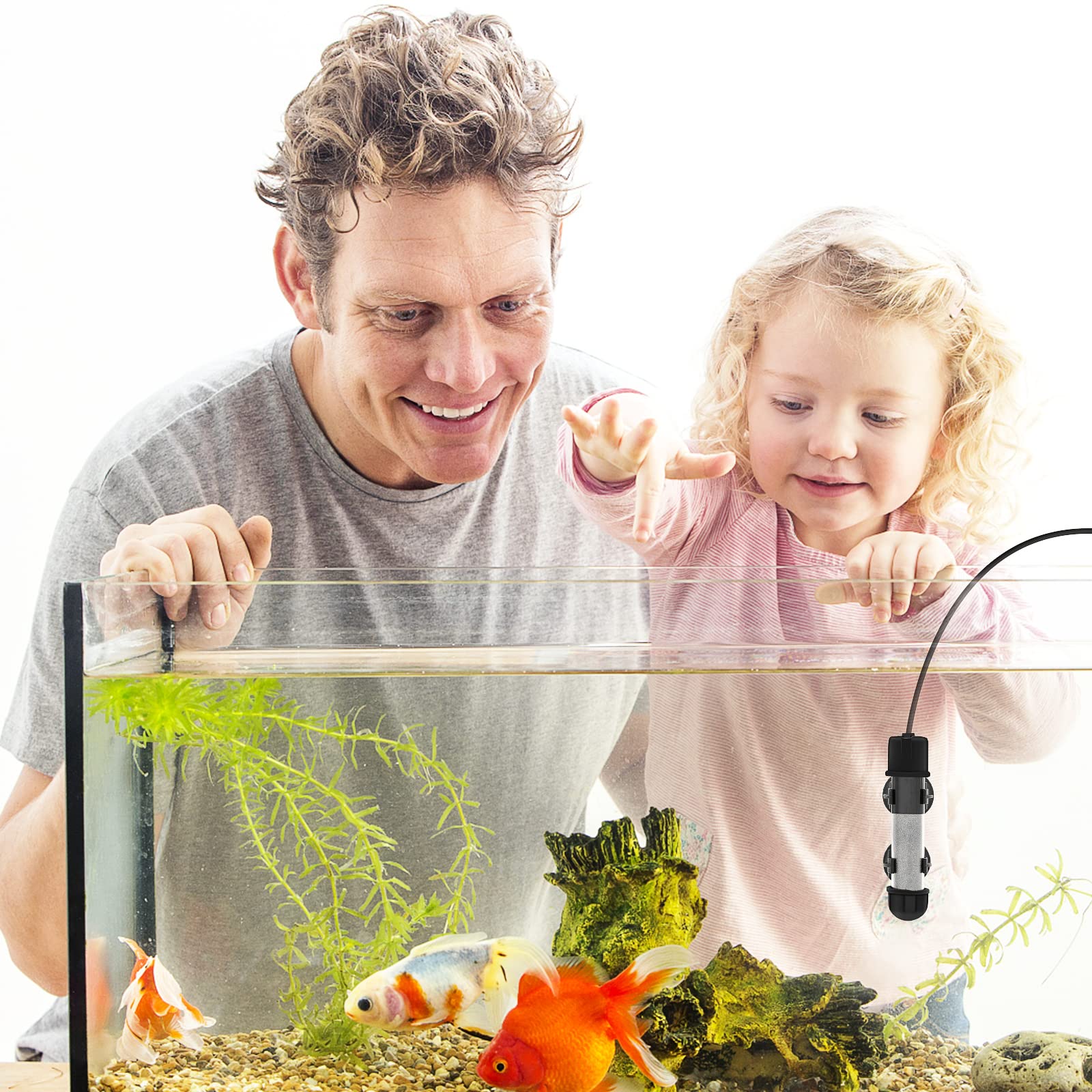 Hygger Small Aquarium Betta Heater, Submersible Fish Tahk Heater 10W/25W/50W/100W With Led Digital Display, Suitable For Marine Saltwater And Freshwater Up To 5/10/16/26 Gallon