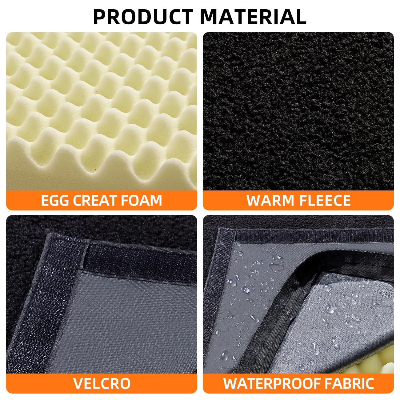 Maxfut Dog Bed For Car Back Seat Extender,Waterproof Large Dog Mat For Seat Cover Back Seat,Washable Pet Bed For Car Hammock(Bla