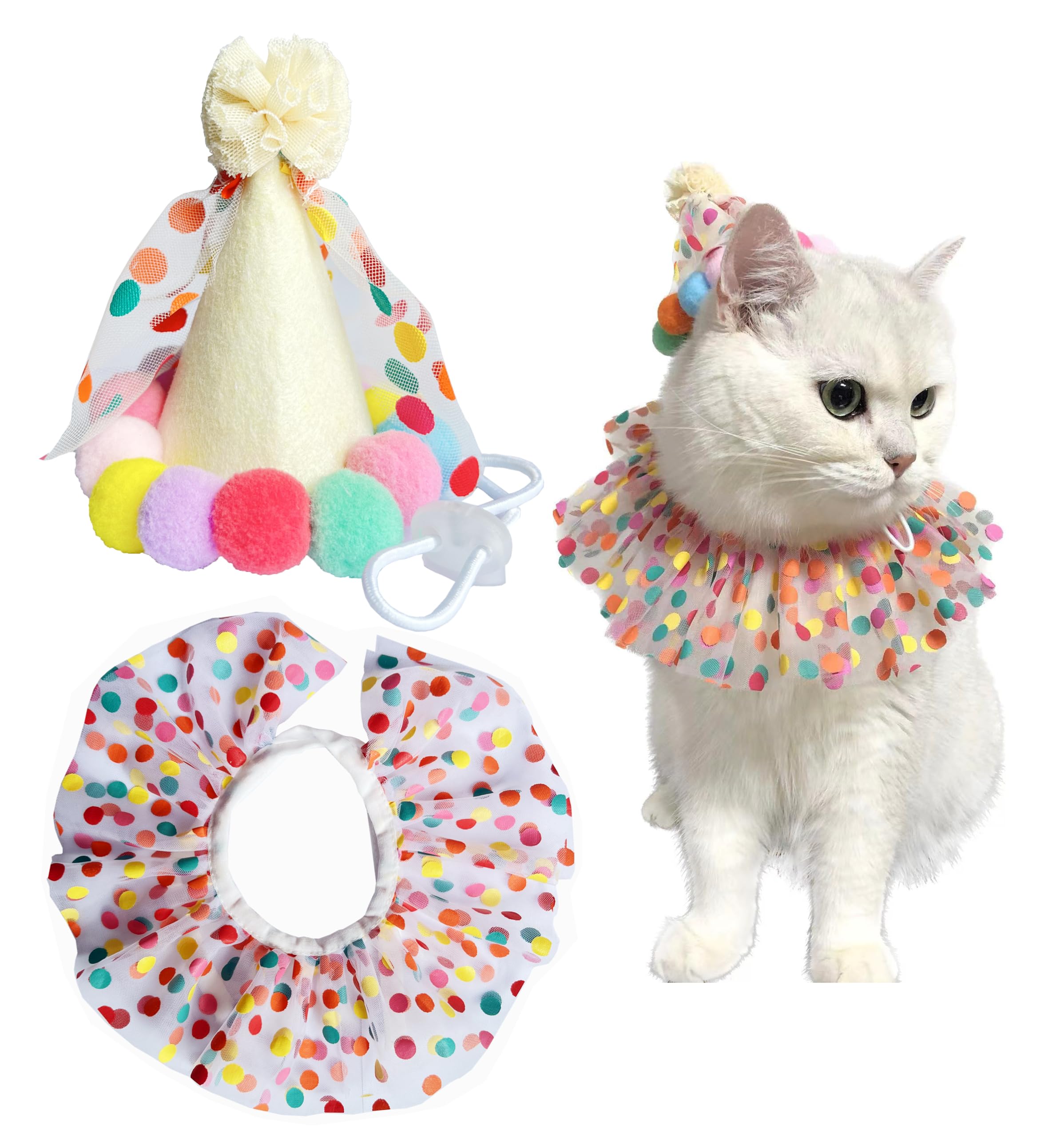 Cat Dog Princess Costumes Puppy Cat Birthday Bandana Scarf And Party Hat Cute Lace Dog Bib Scarf And Christmas Hat Doggy Birthda