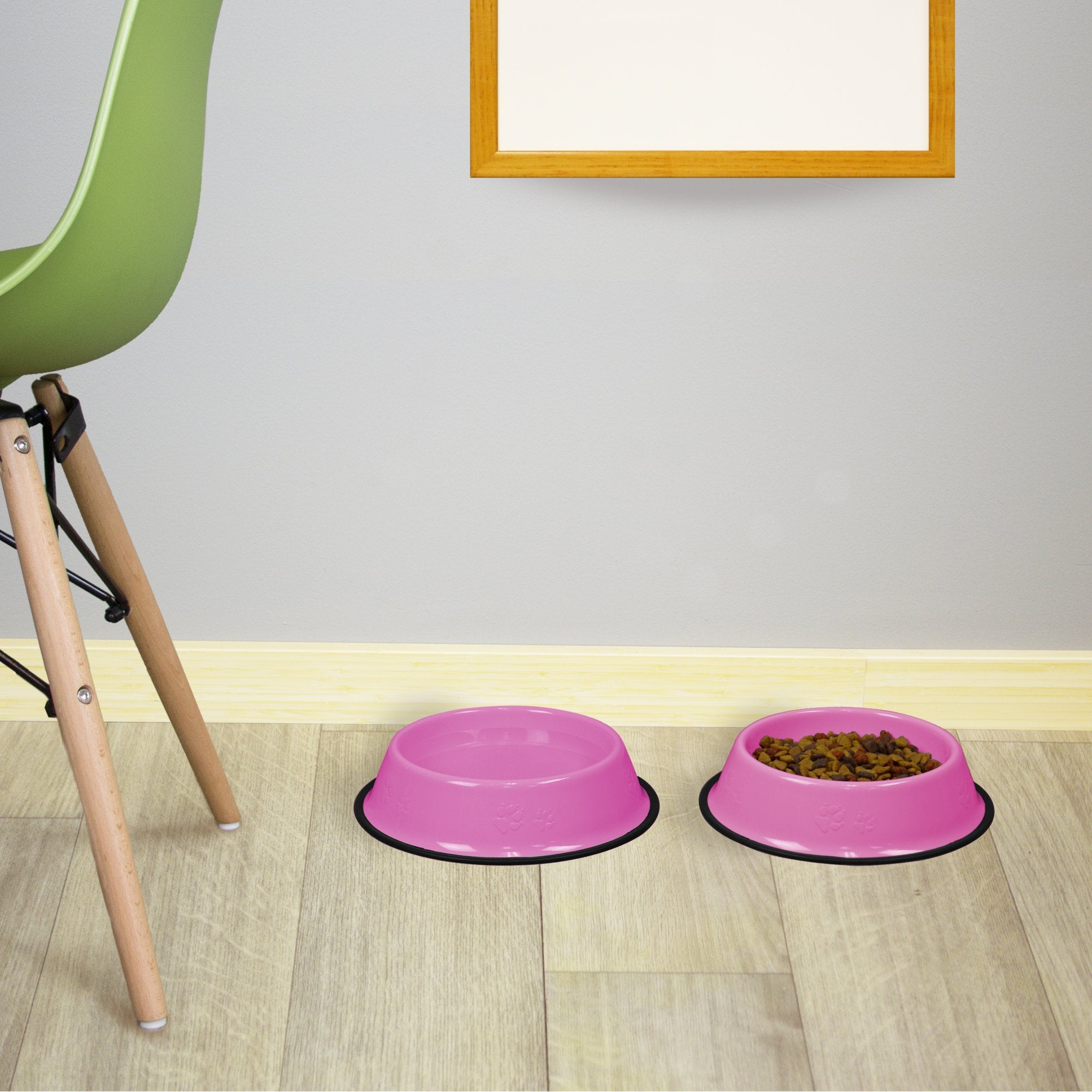 Platinum Pets Platinum Pets 4 Cup Embossed Non-Tip Dog Bowl, Cotton Candy Pink, Medium