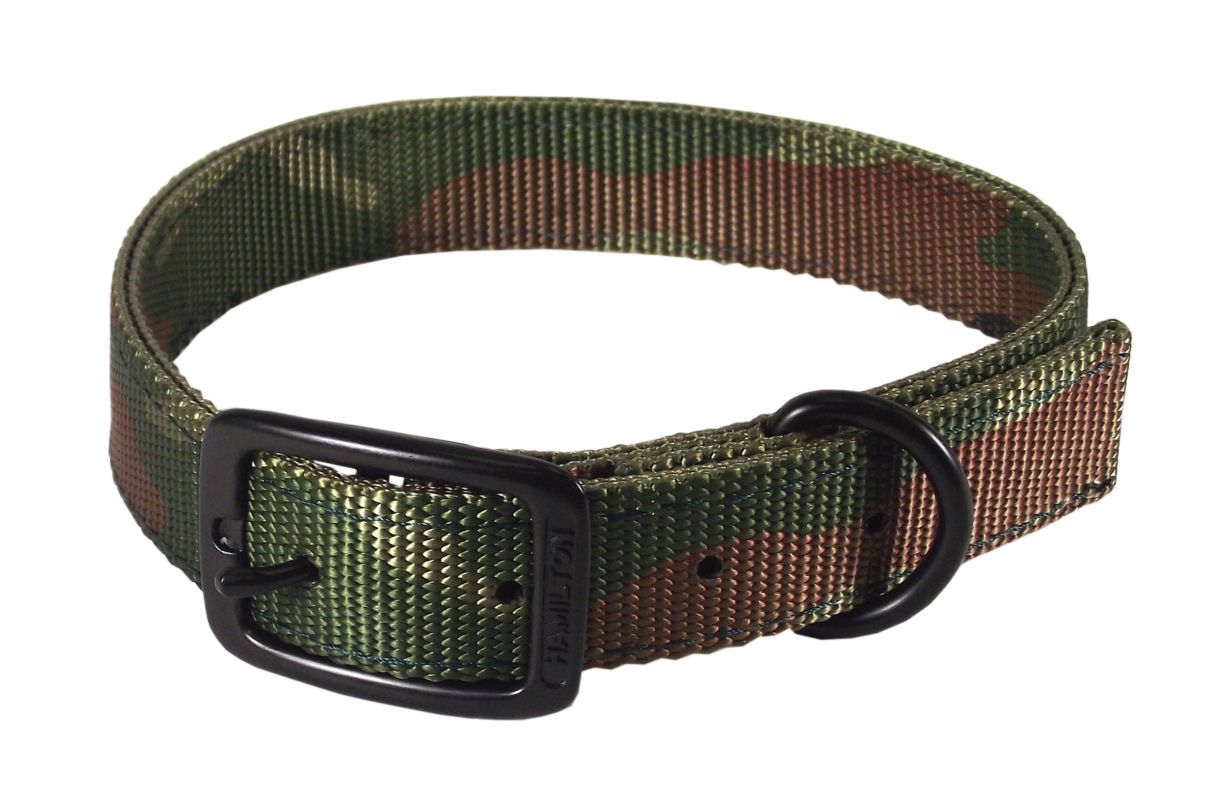 Hamilton Double Thick Nylon Sports Dog Collar, 1 by 20-Inch, Camouflage